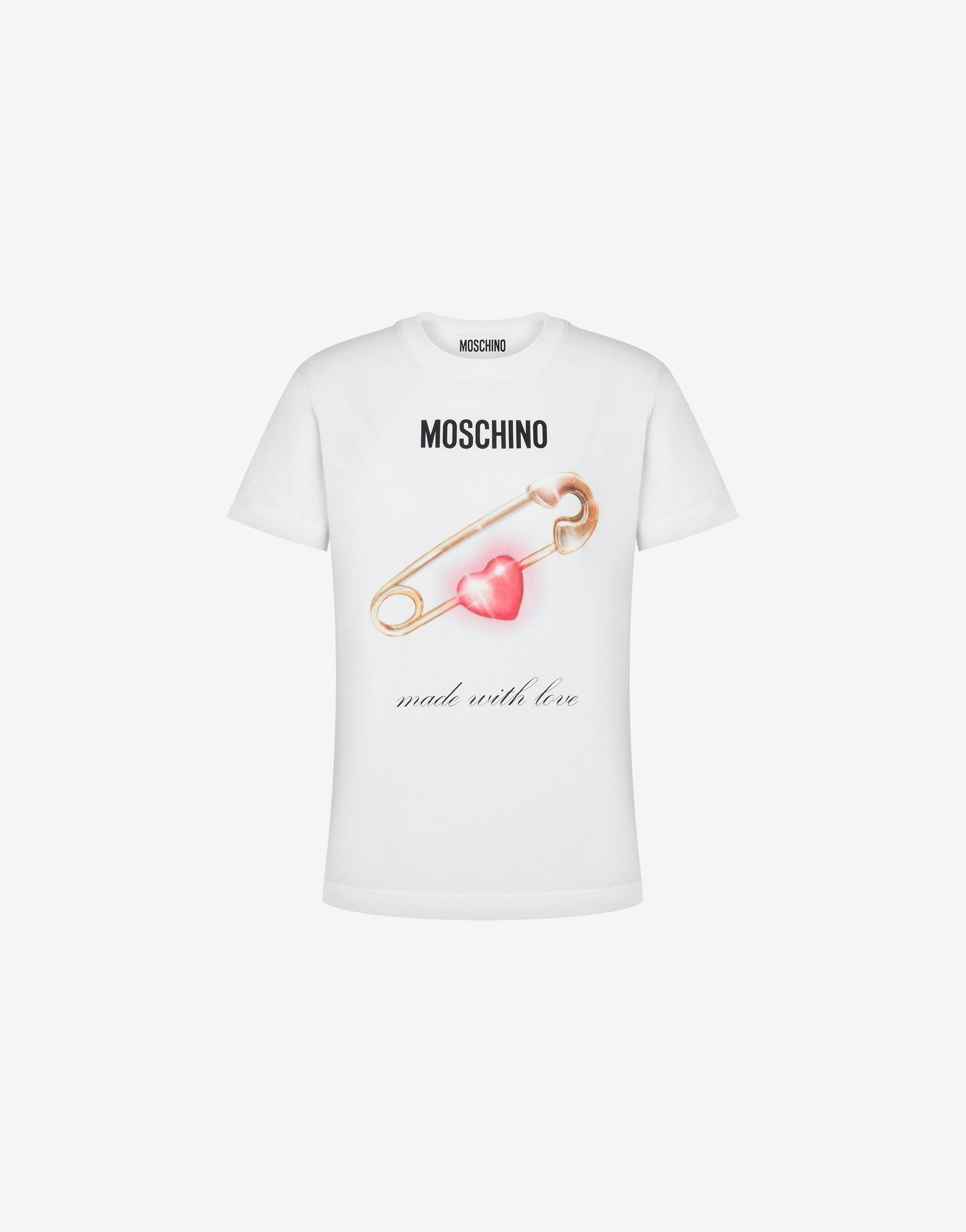 Love Moschino T-shirt Heart Safety Pin