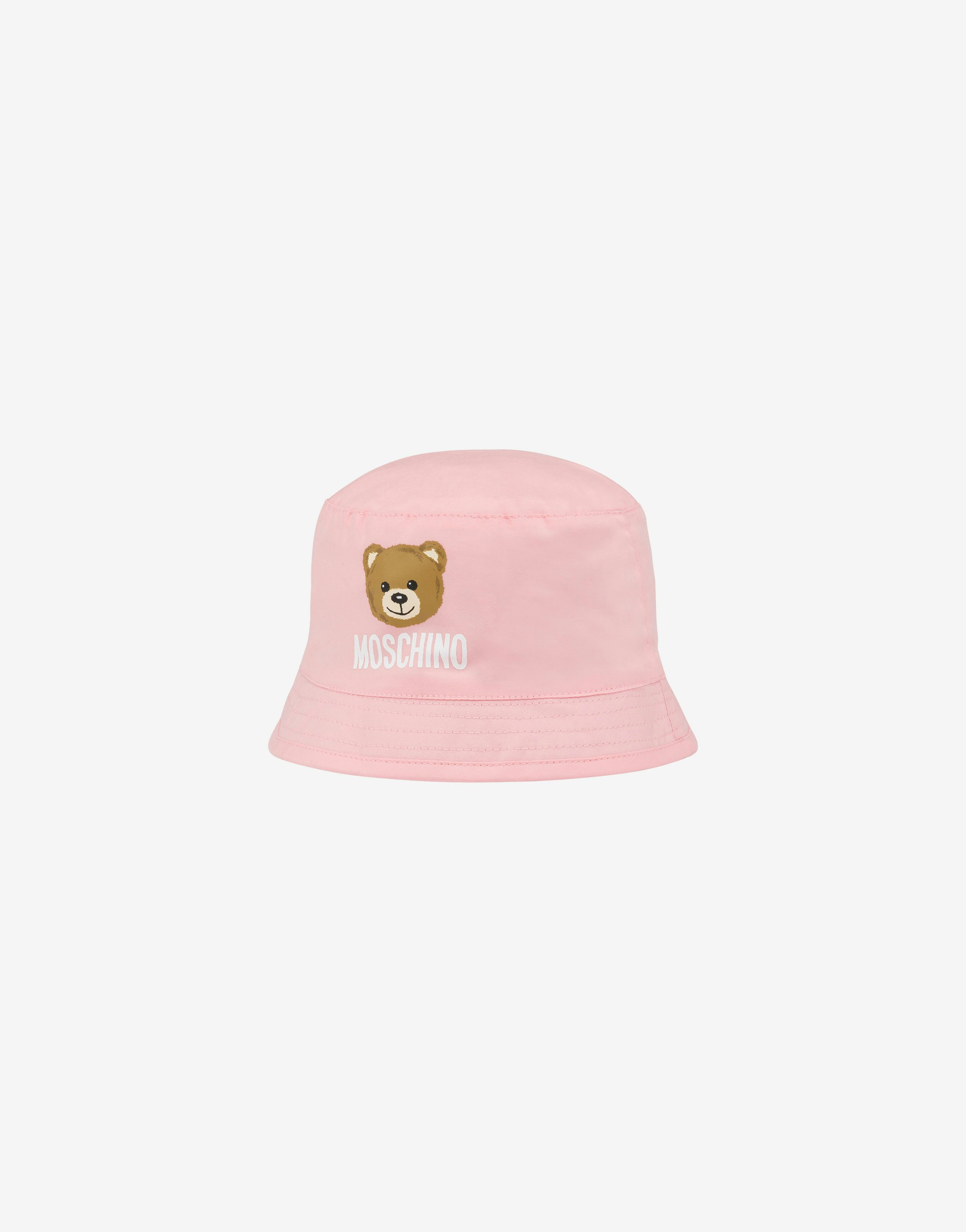 Moschino Kids eddy Bear cotton bucket hat - Pink