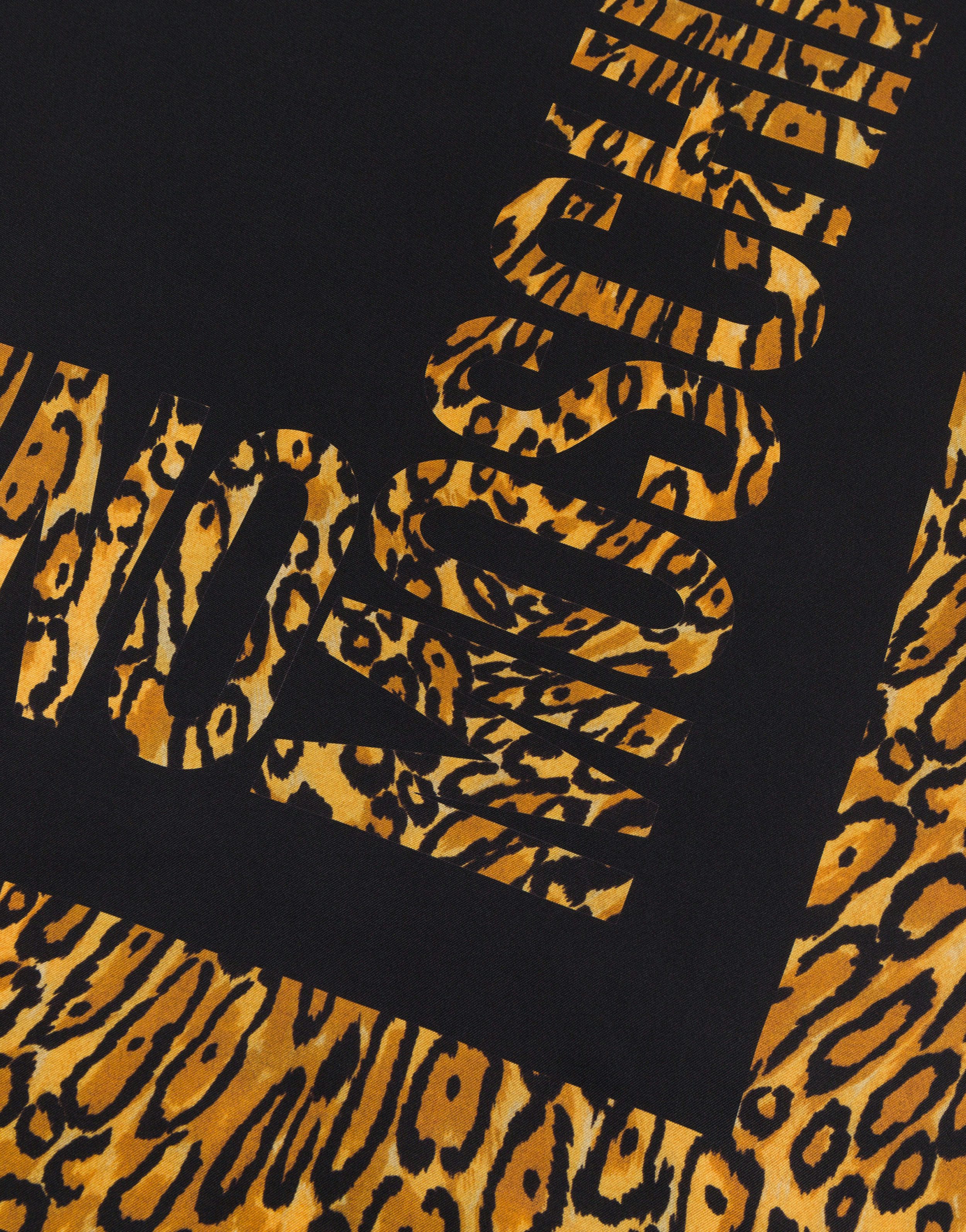 Leopard Logo silk scarf 1