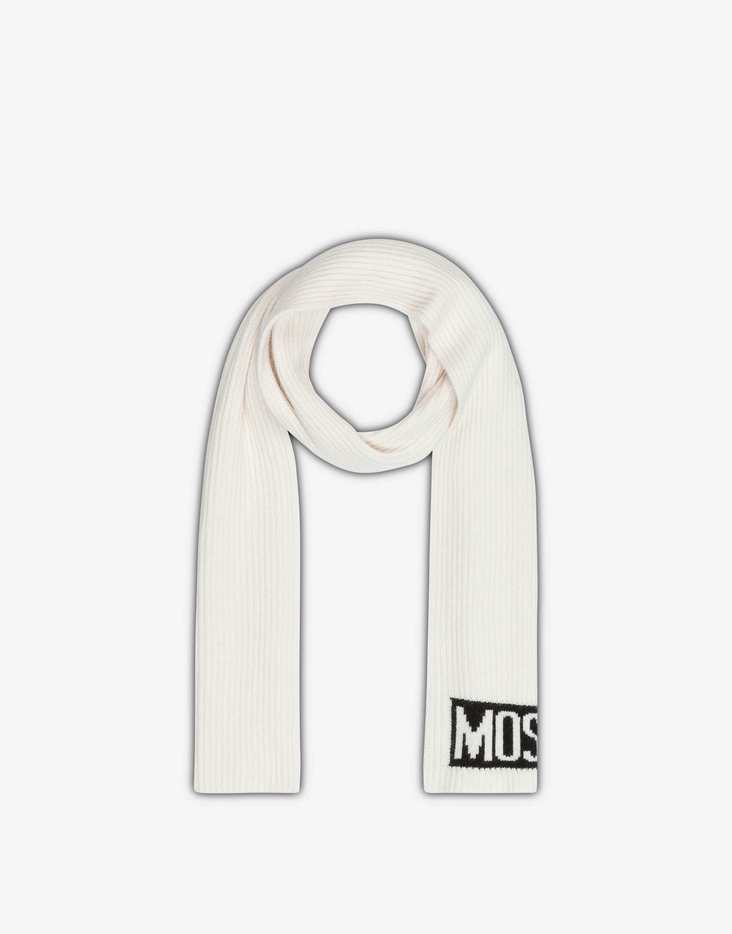Knit scarf with logo 0