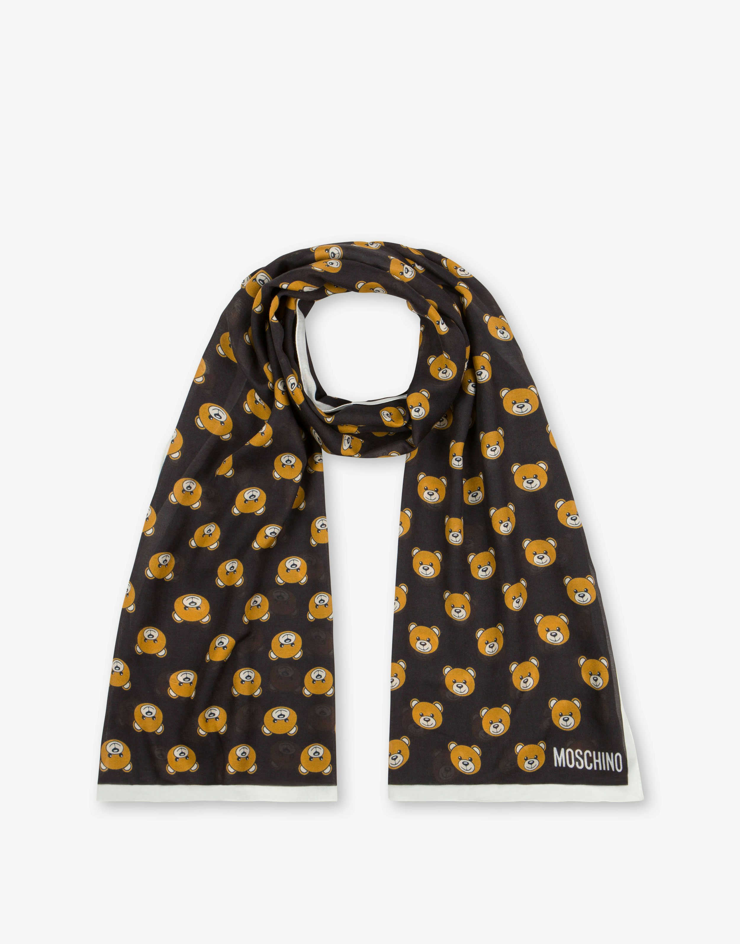 All-Over Teddy Bear modal scarf 0