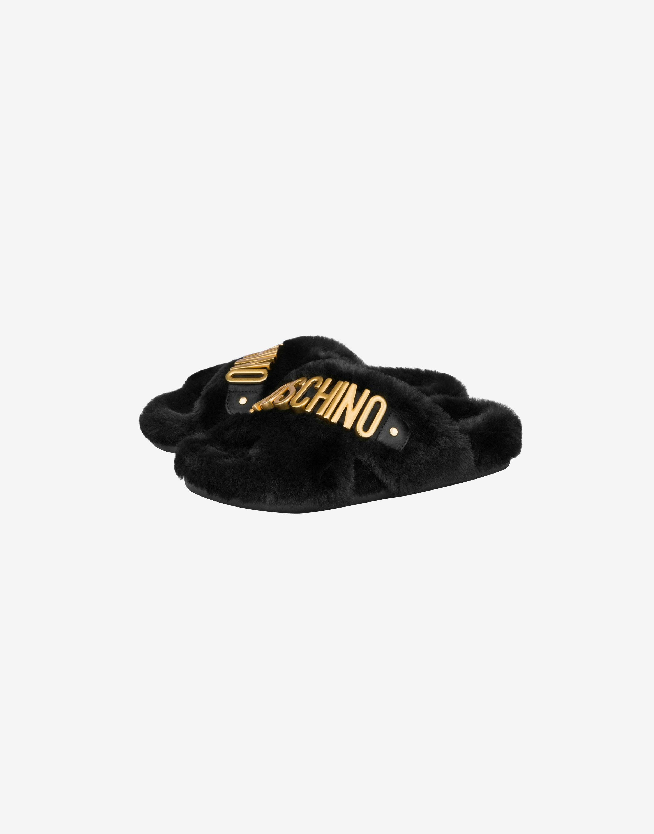 Logo Lettering soft fabric sandals