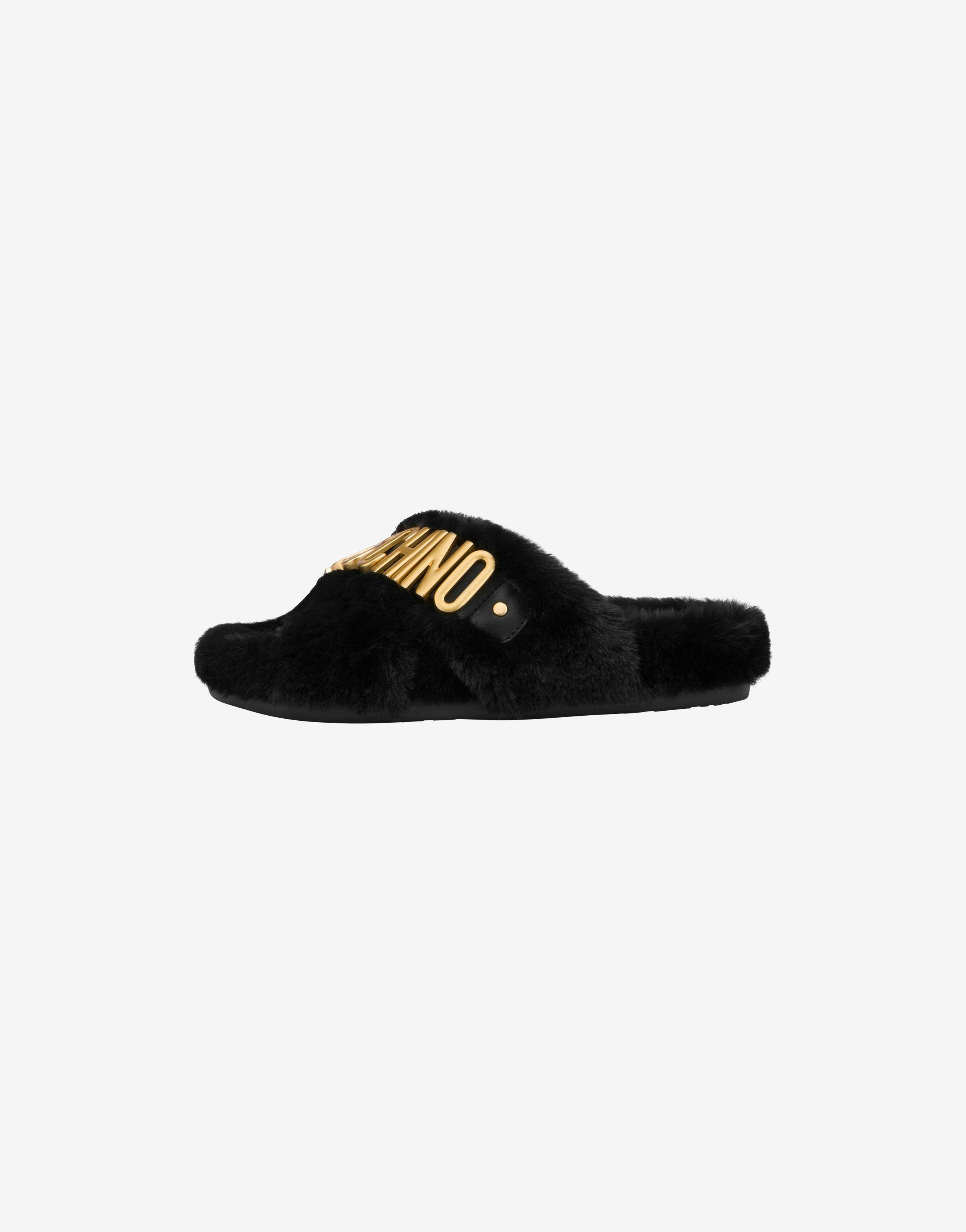 Logo Lettering soft fabric sandals 0