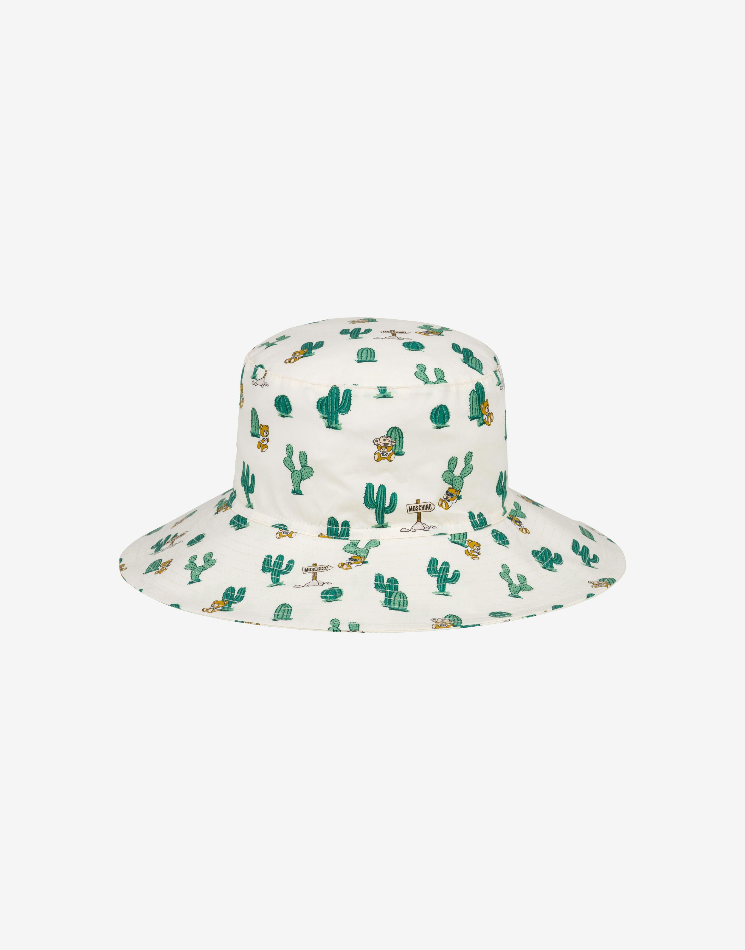 Cappello in popeline Allover Cactus