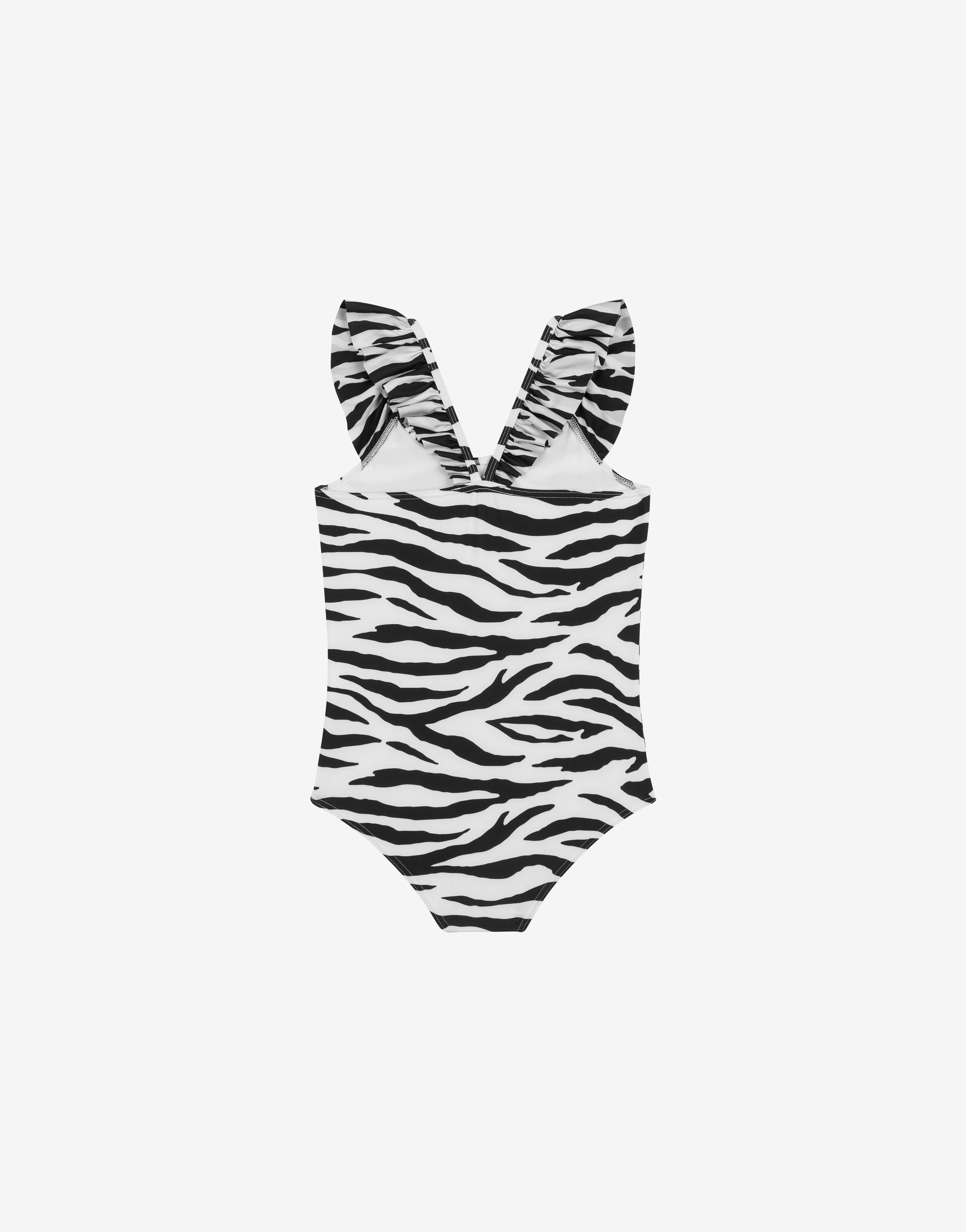 Costume intero in lycra Zebra Striped Print 0