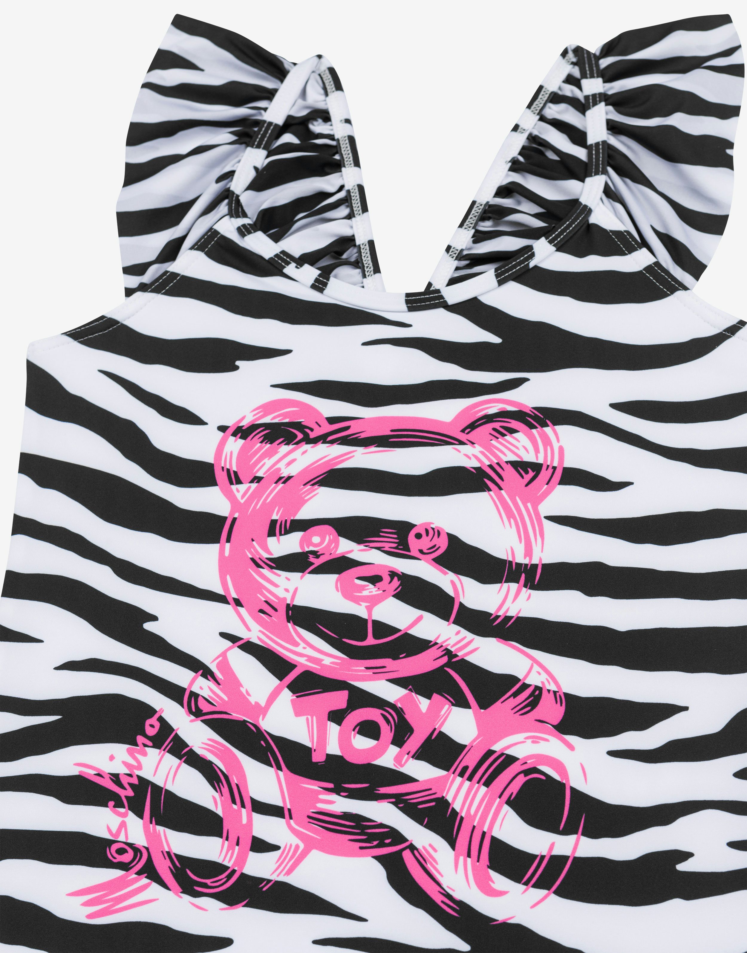 Costume intero in lycra Zebra Striped Print 1