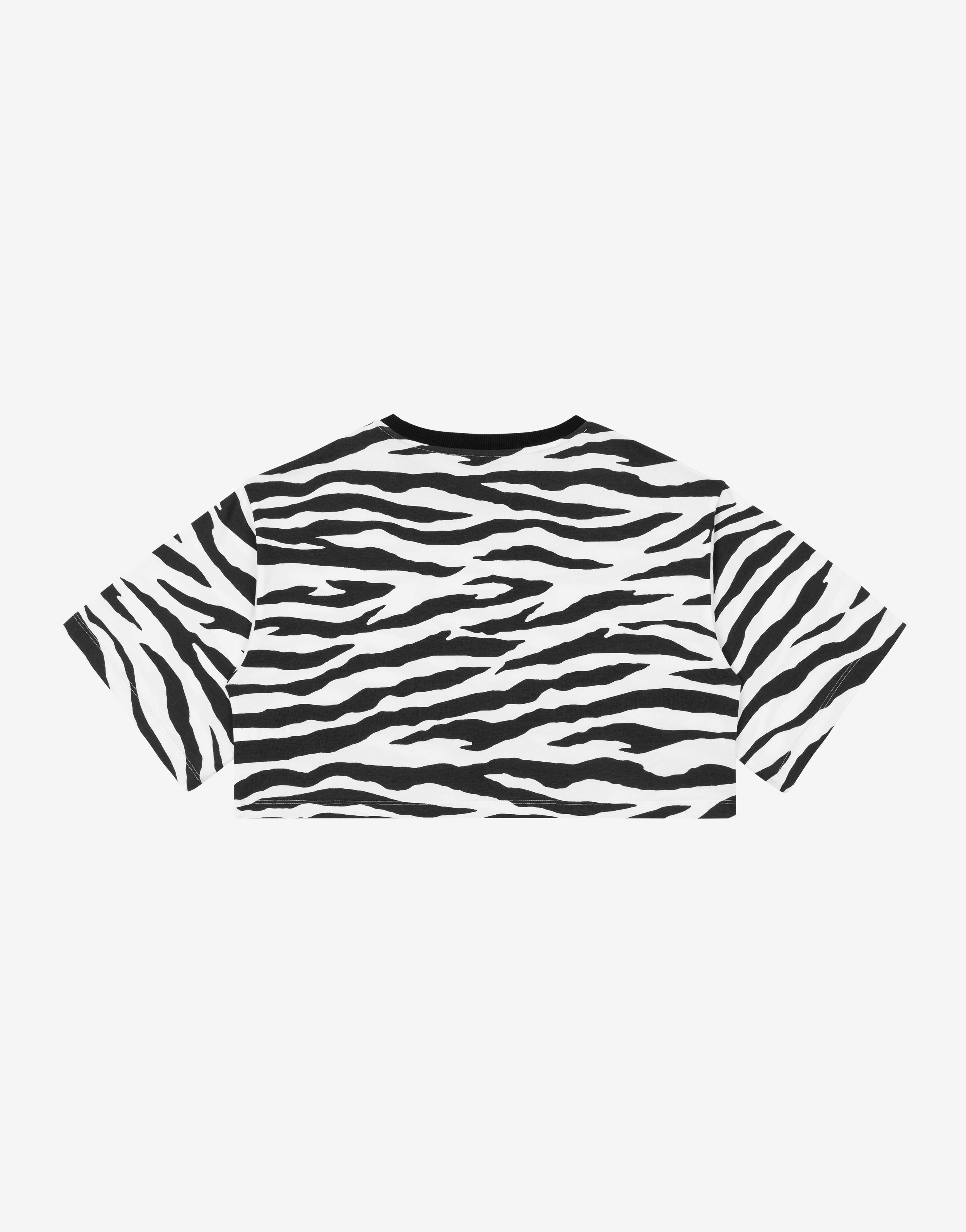 T-shirt in jersey Zebra Striped Print 0