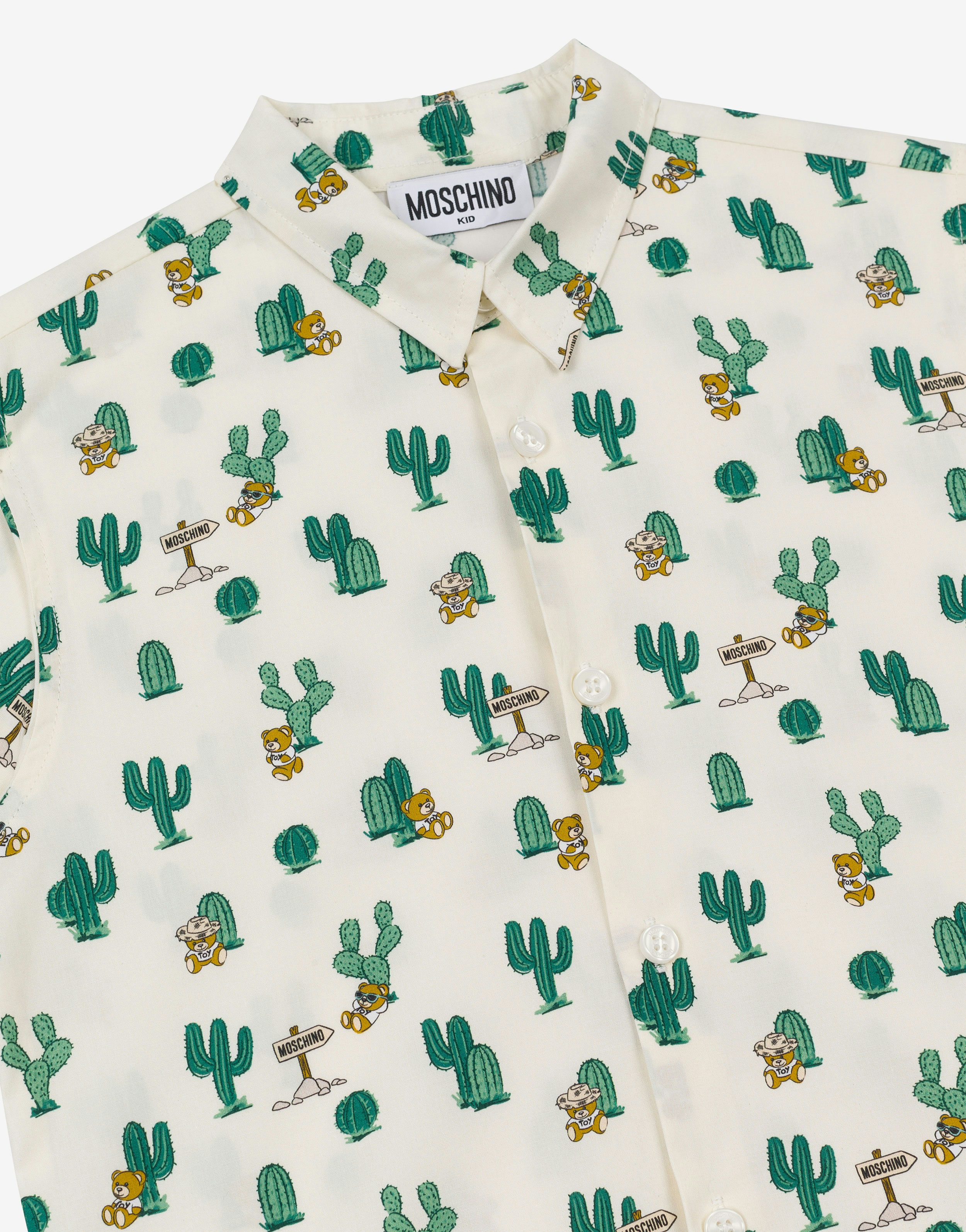 Camicia in popeline Allover Cactus 1