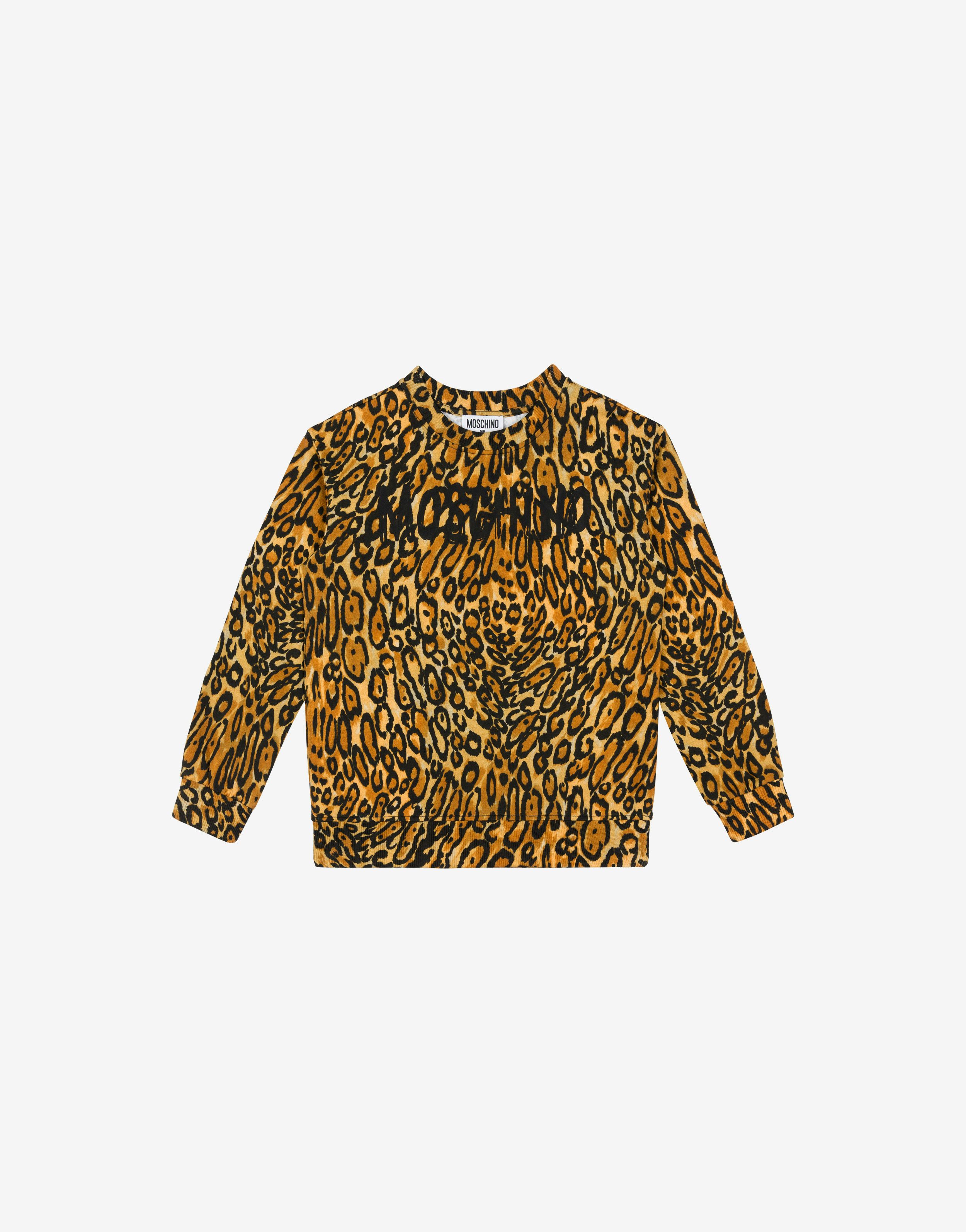 Sweatshirt aus Baumwolle Leopard Print