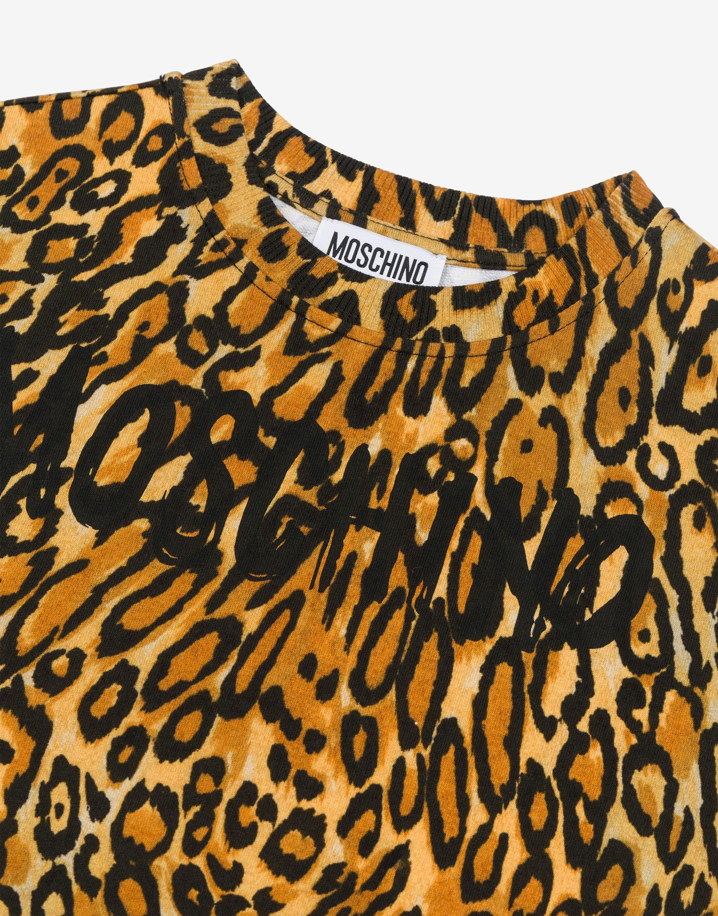 Sweatshirt aus Baumwolle Leopard Print 1