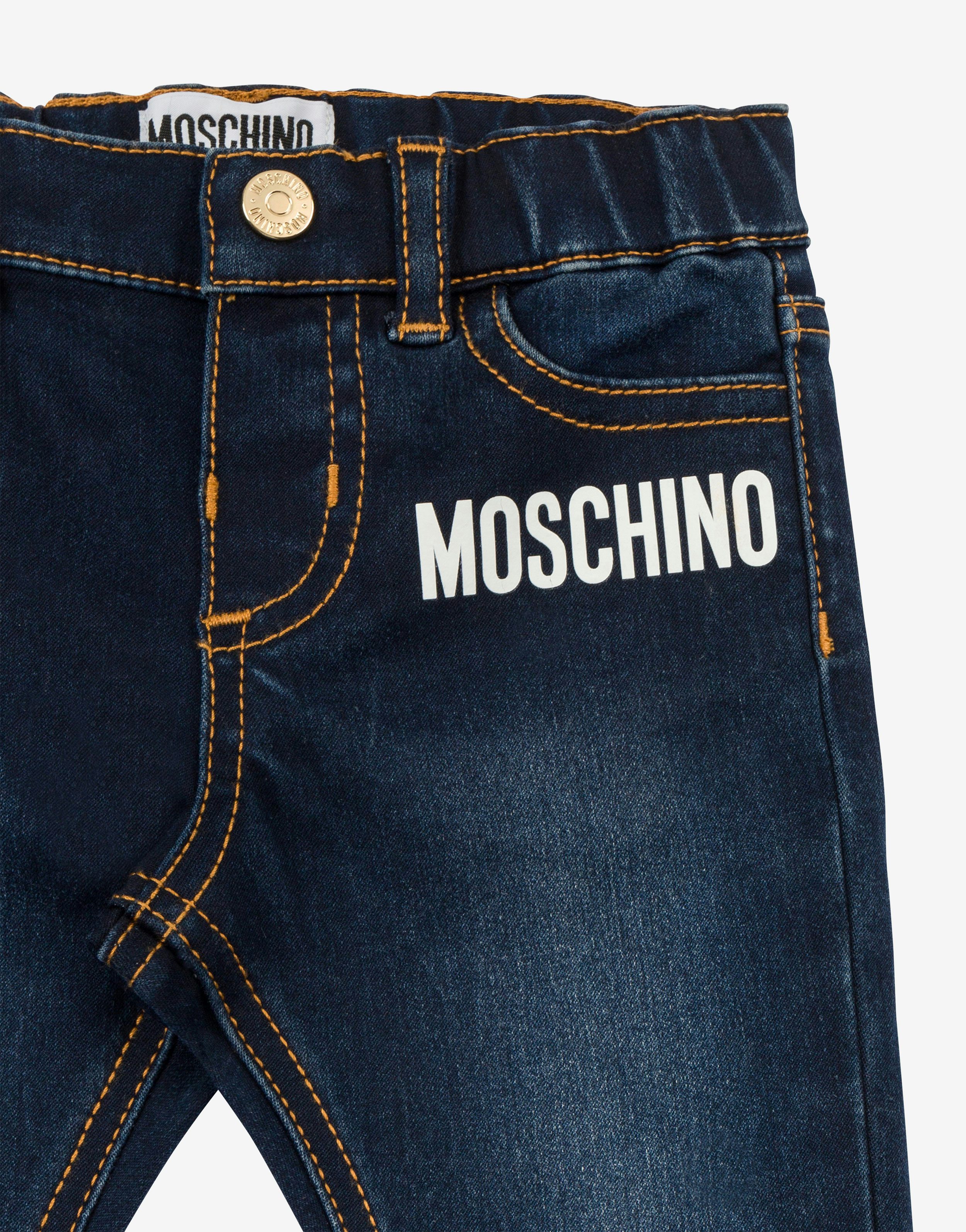 Moschino Teddy Bear stretch denim trousers 1