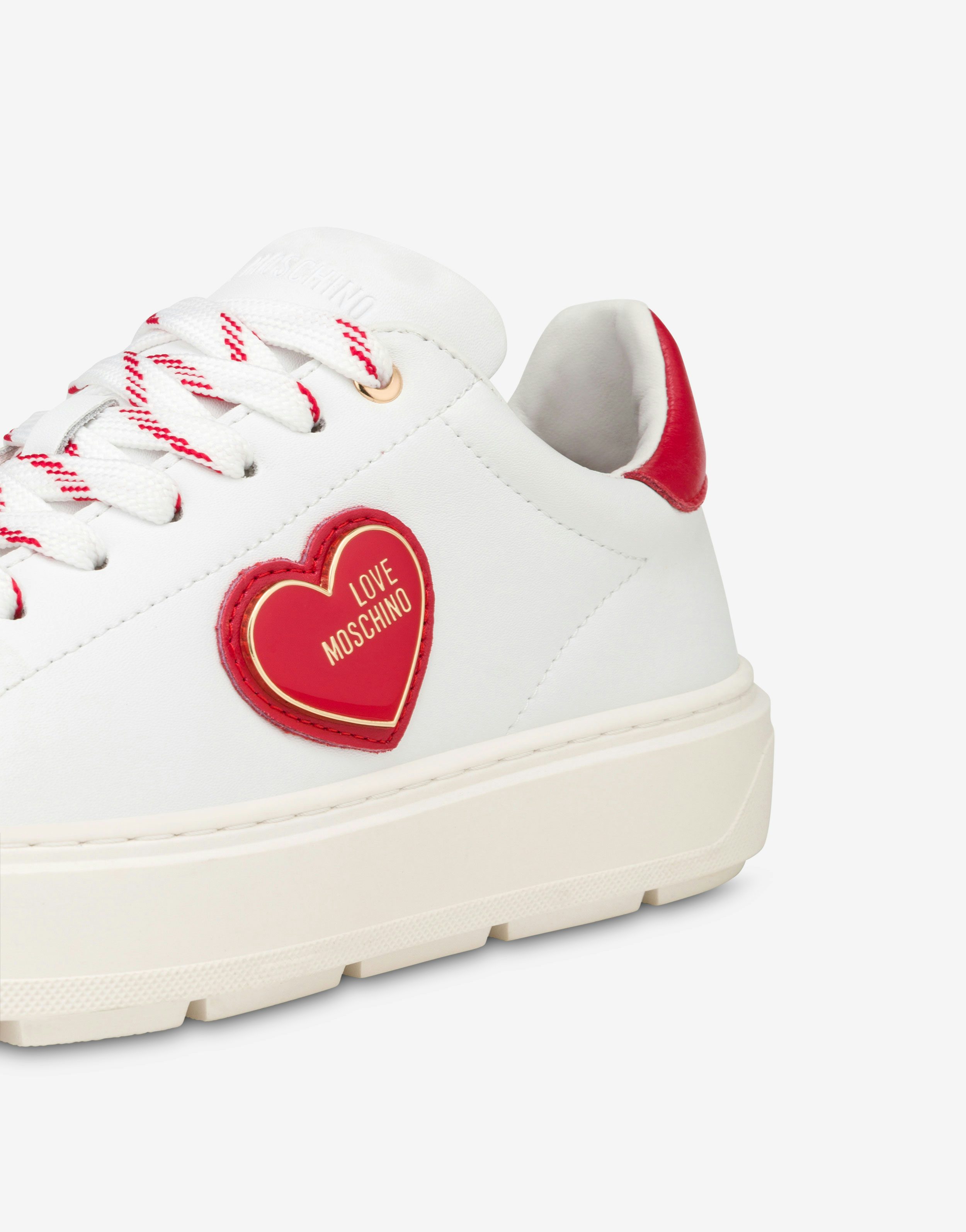 Sneakers en cuir de veau Enameled Heart 2