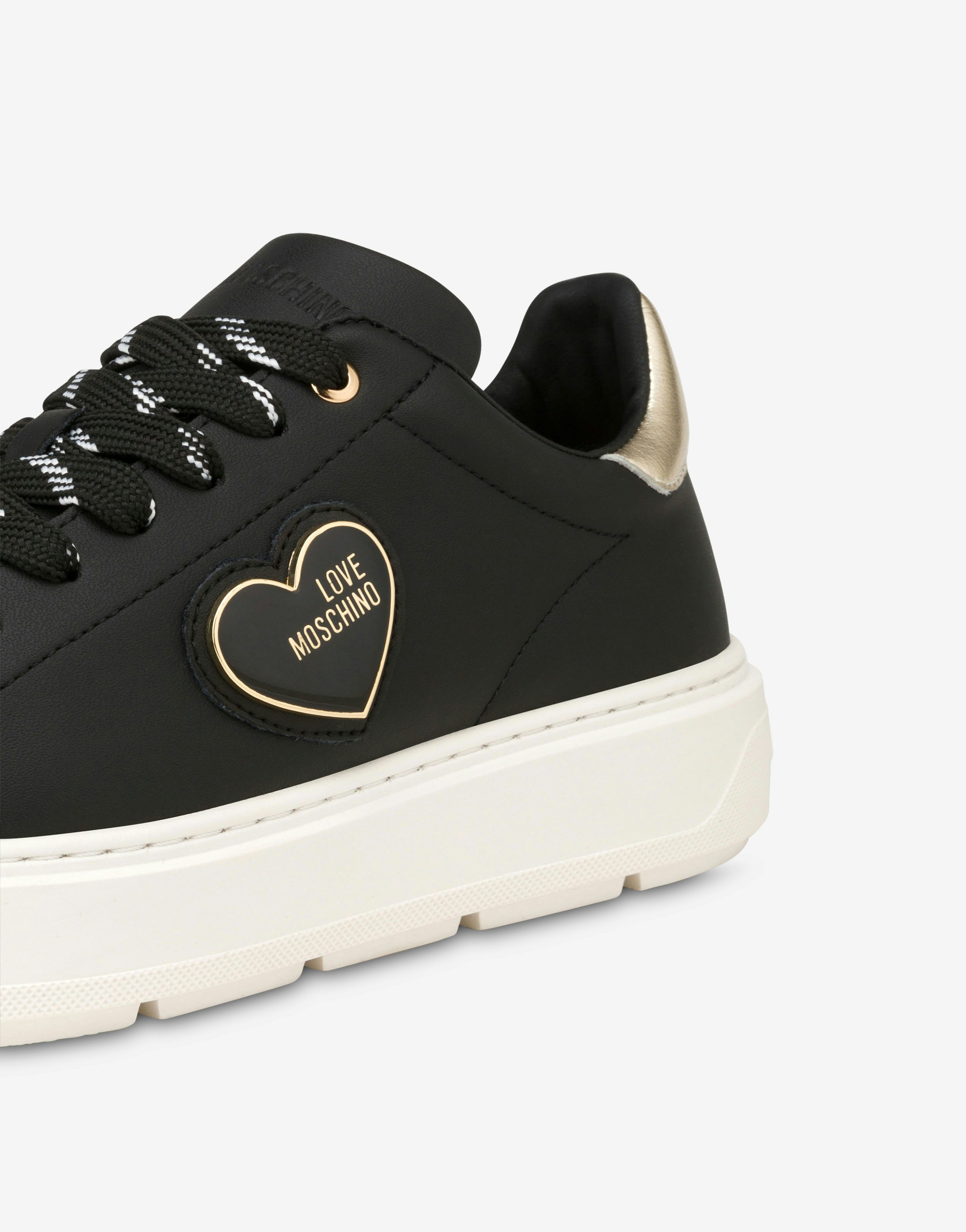 Foiled nappa leather and calfskin Enameled Heart sneakers 2