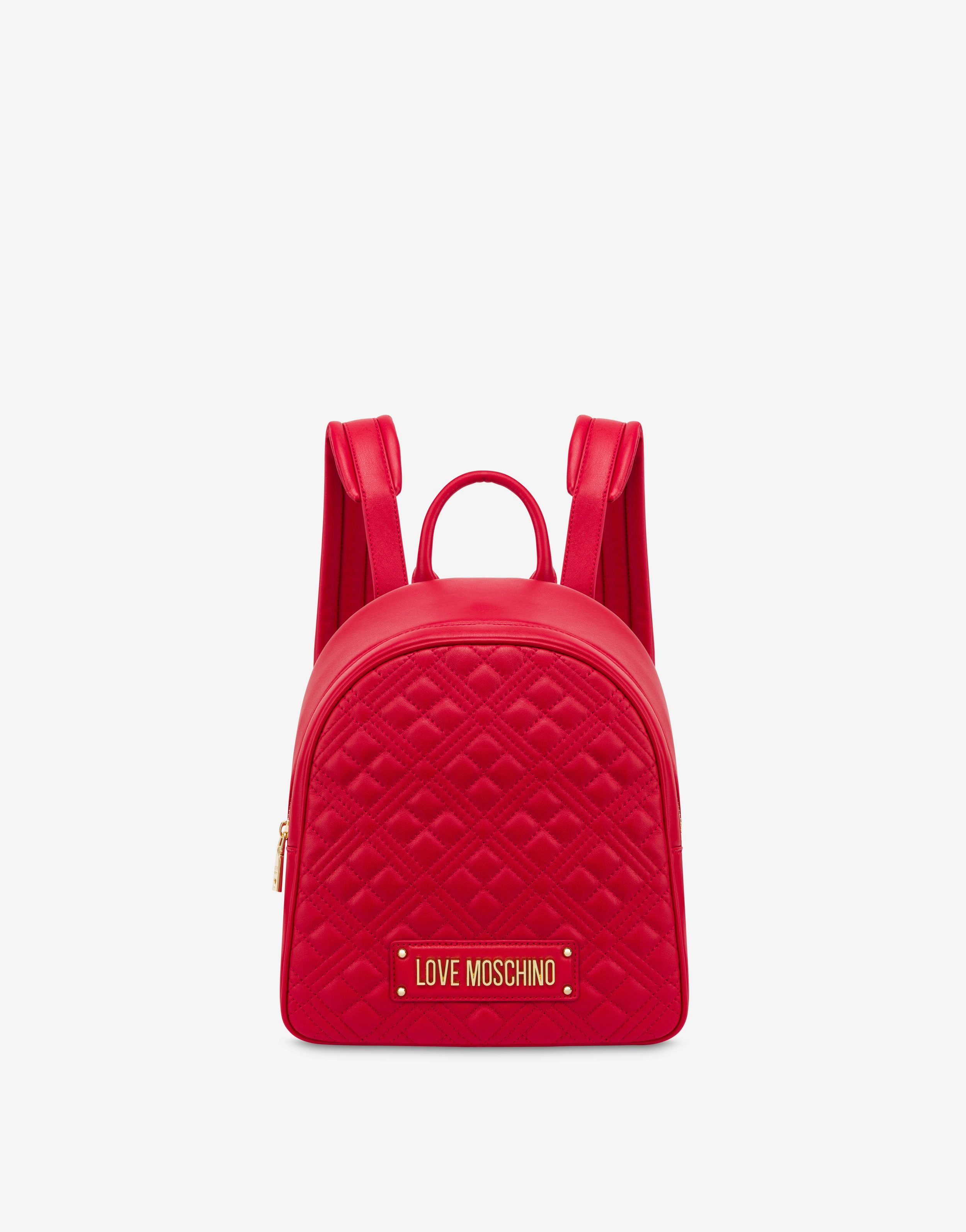 Lettering Logo quilted backpack