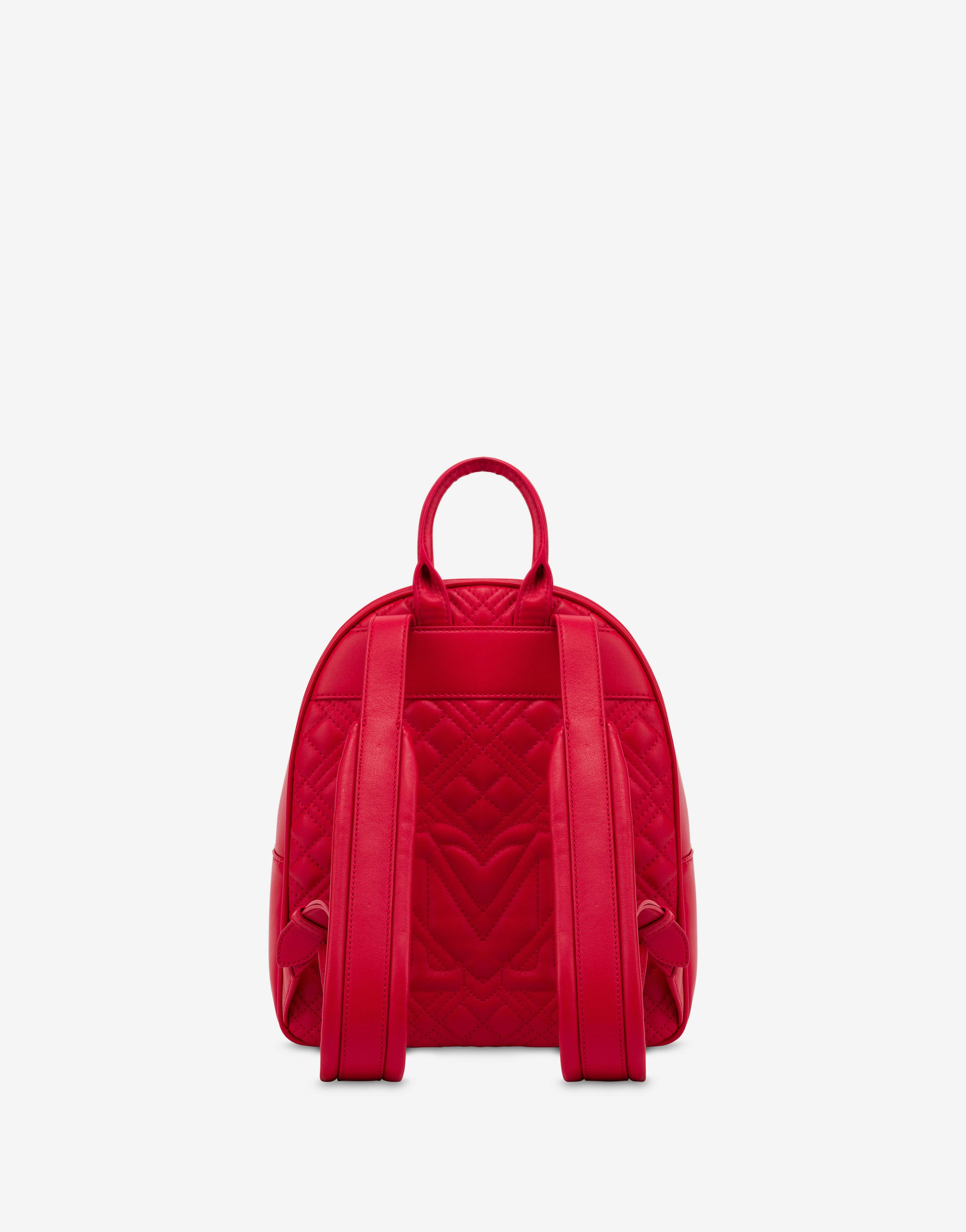 Lettering Logo quilted backpack 0