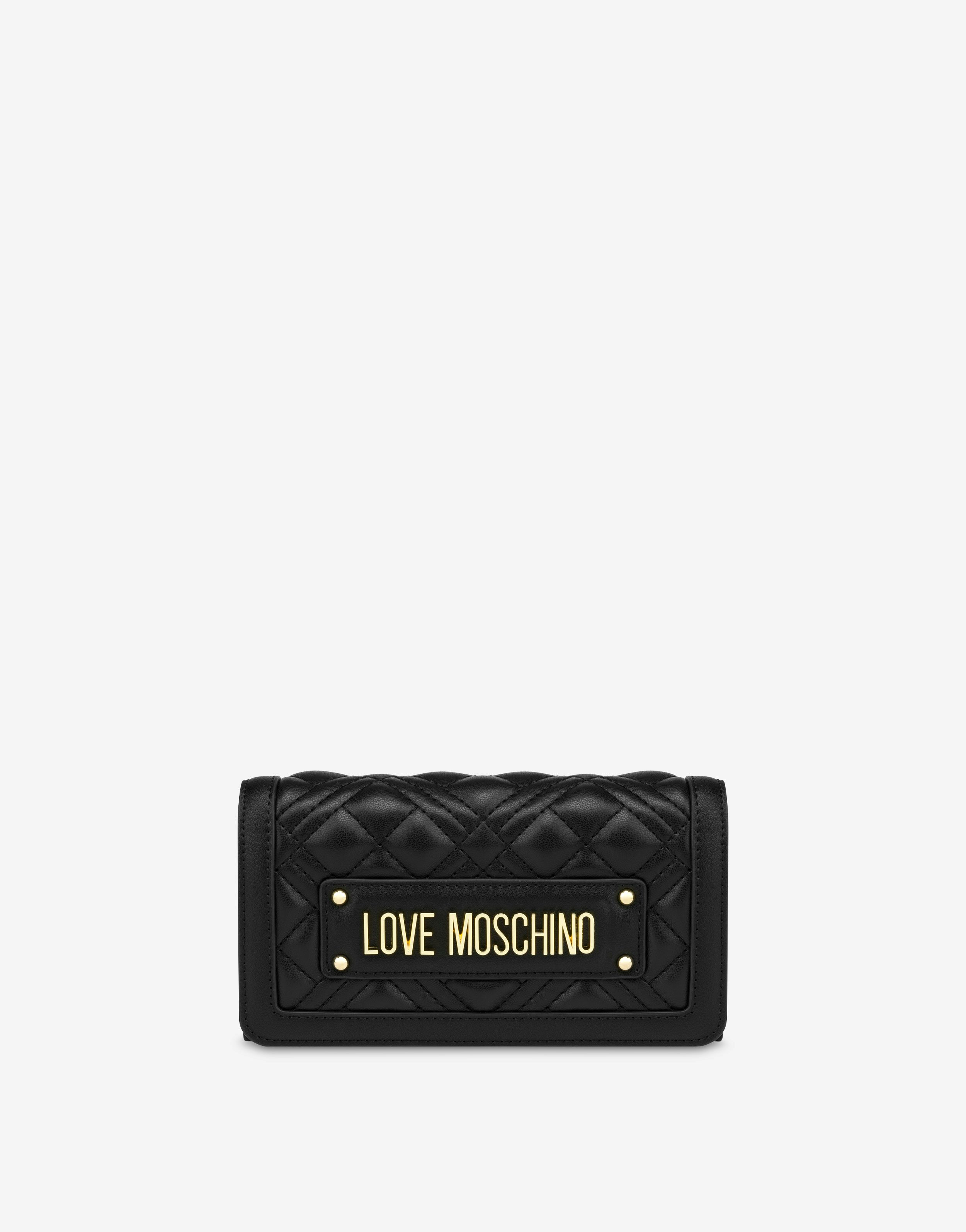 Lettering Logo quilted wallet