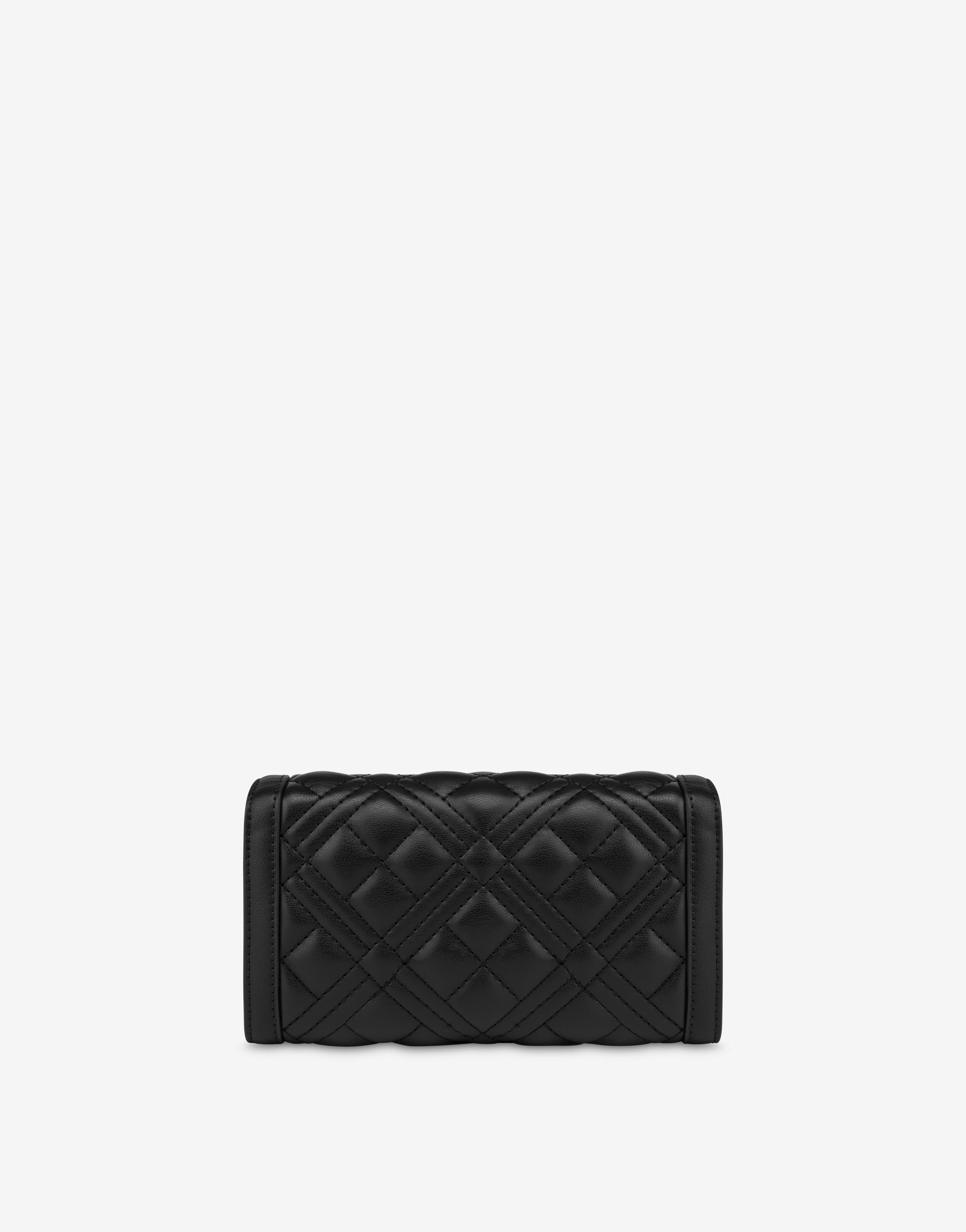 Lettering Logo quilted wallet 0