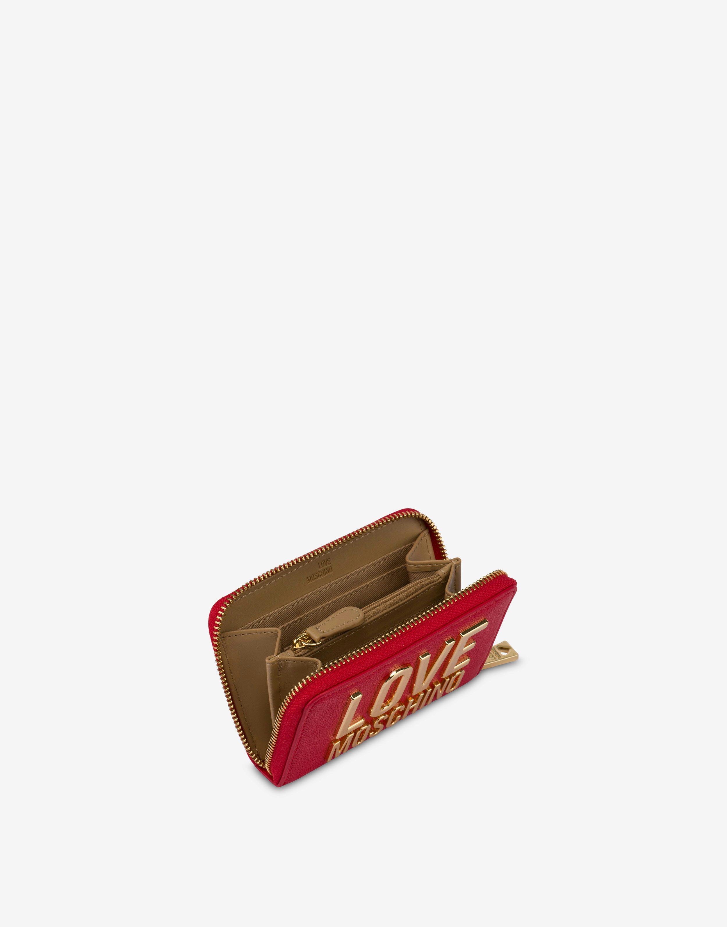 Gold Metal Logo zip-around wallet 1