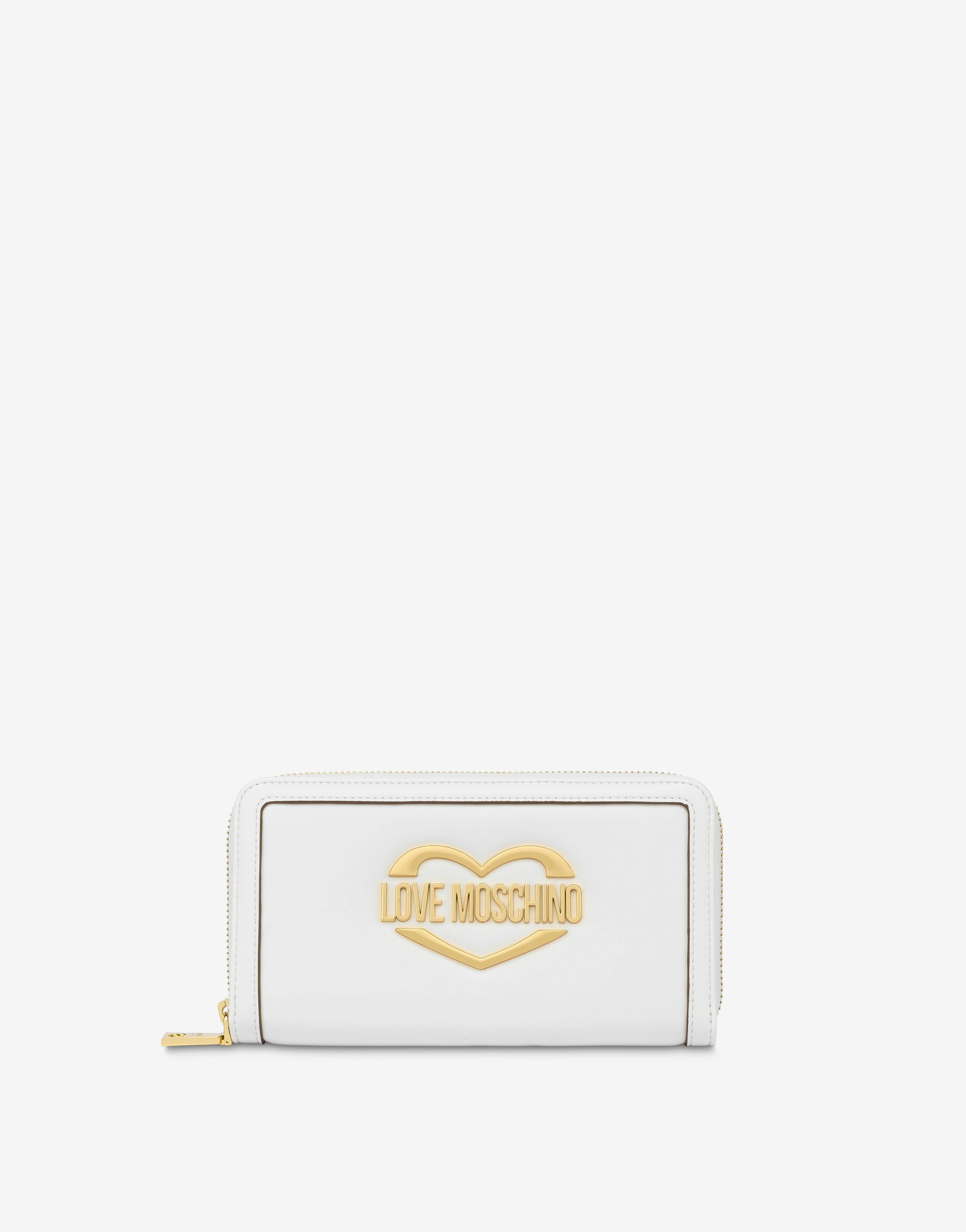 Metal Logo zip-around wallet