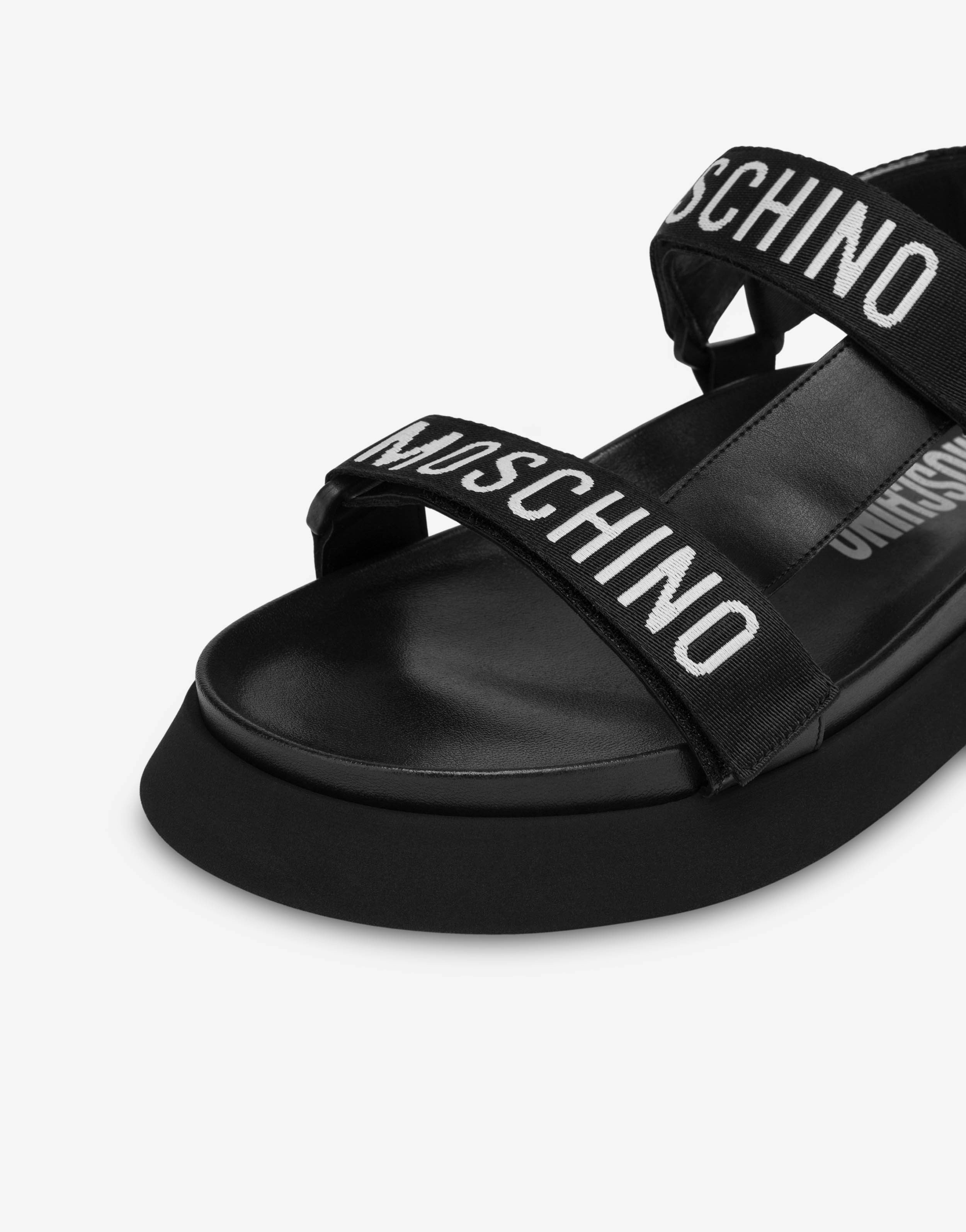 Logo tape platform sandals 2