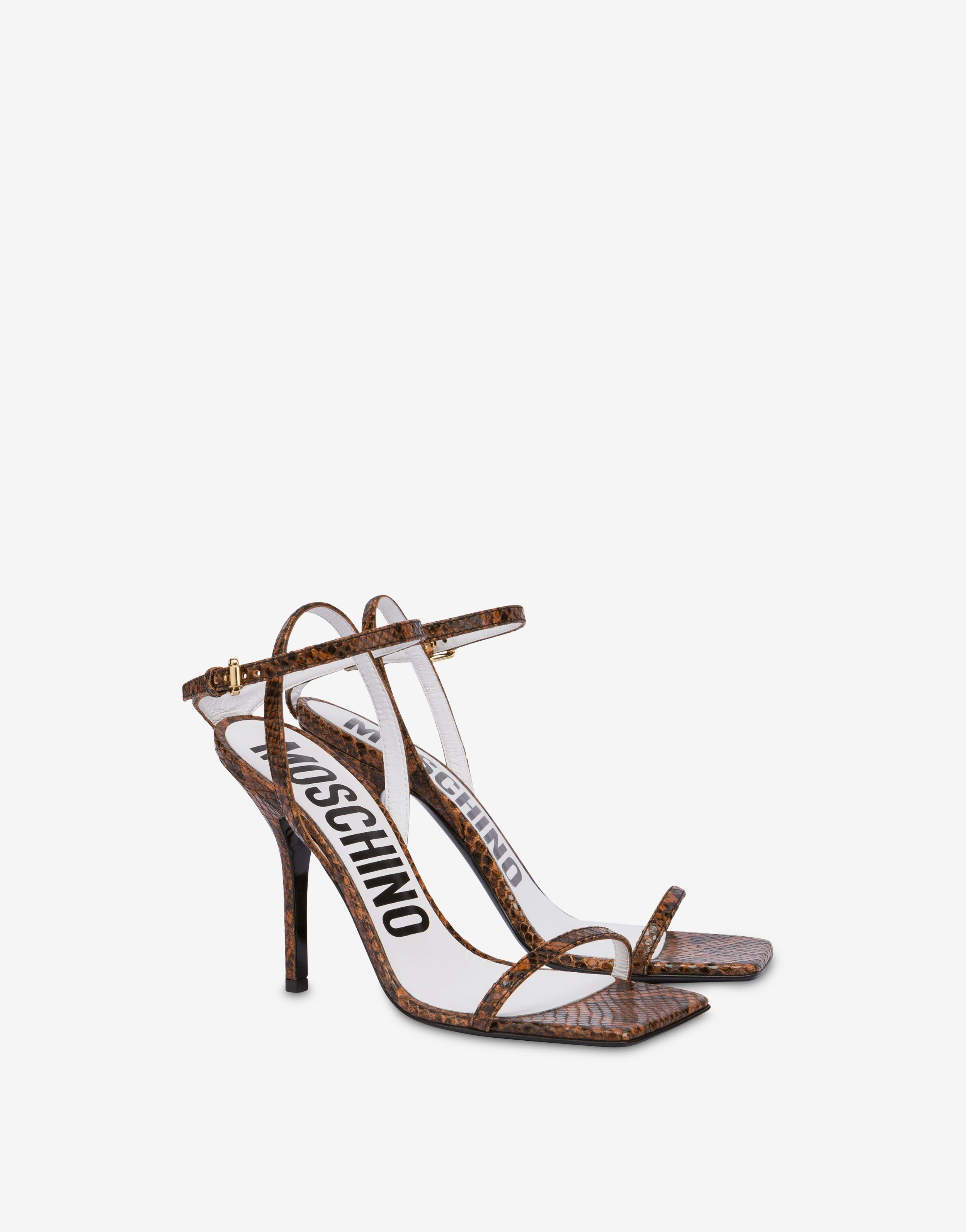 Love Moschino Sandali in vitello stampa pitone Tina