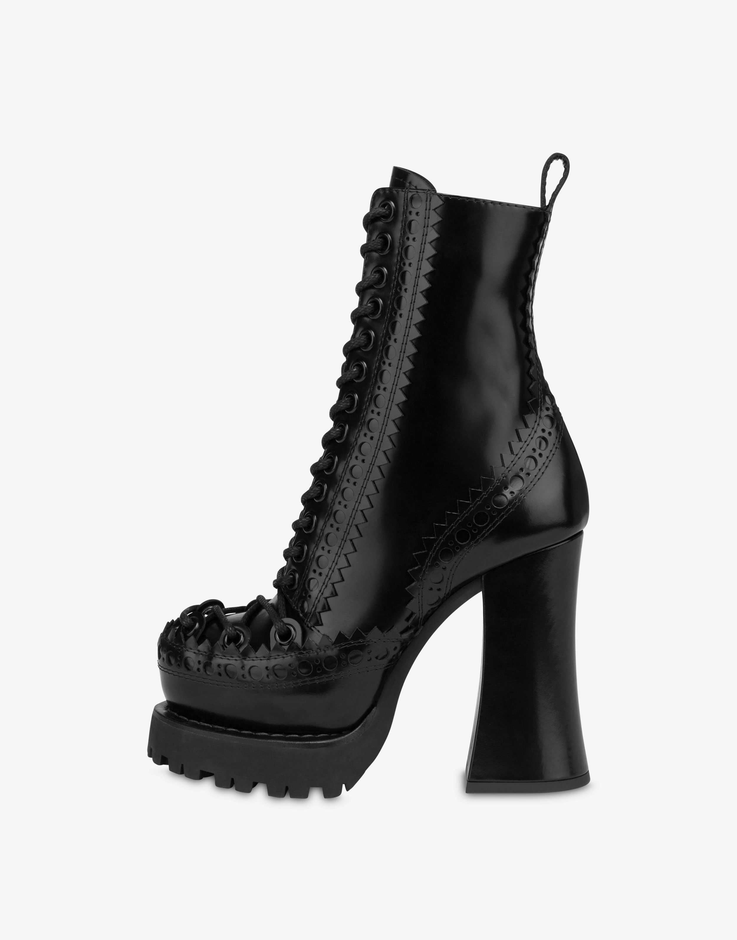 Brushed calfskin high-heeled boots 0