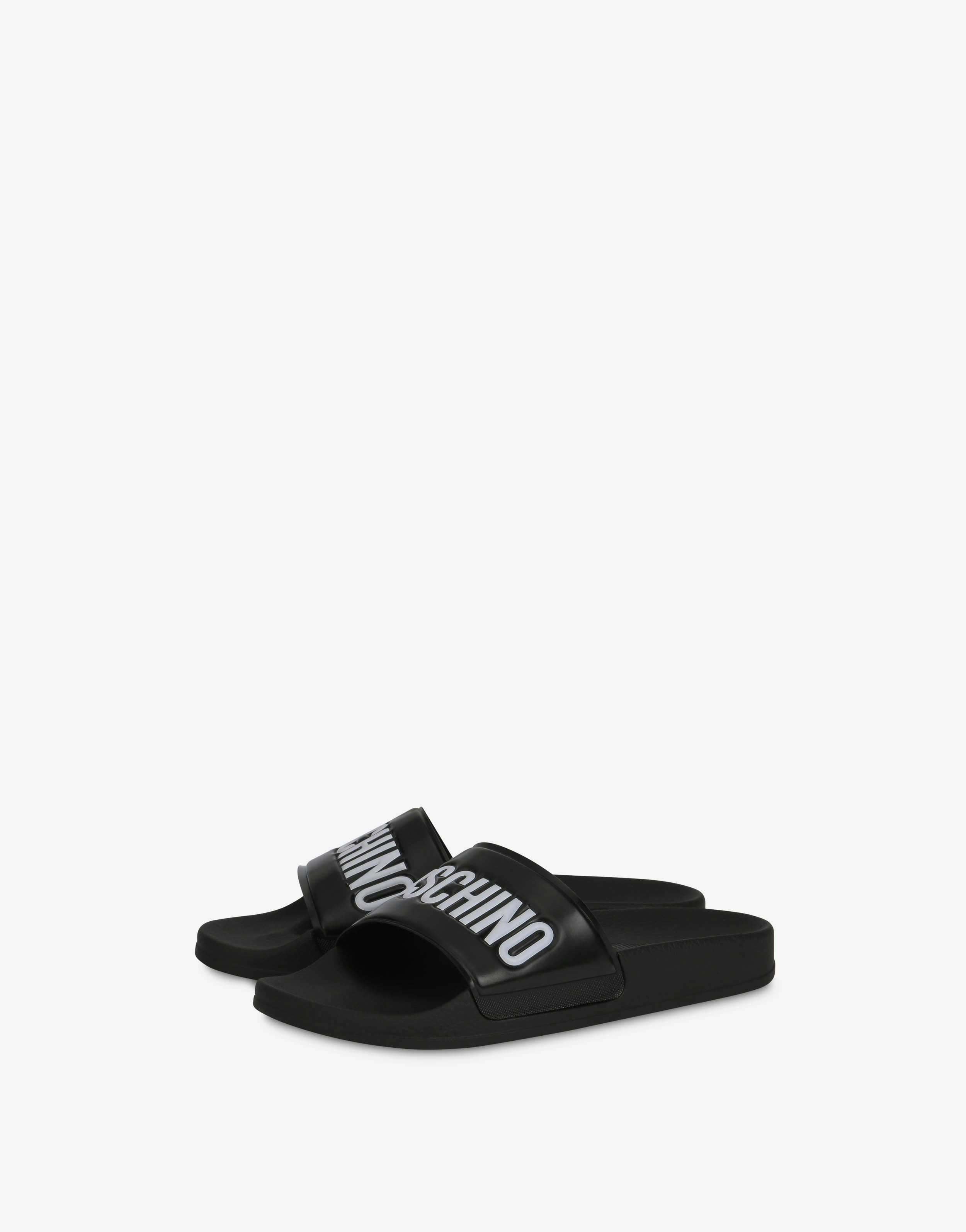 PVC slide sandals with logo