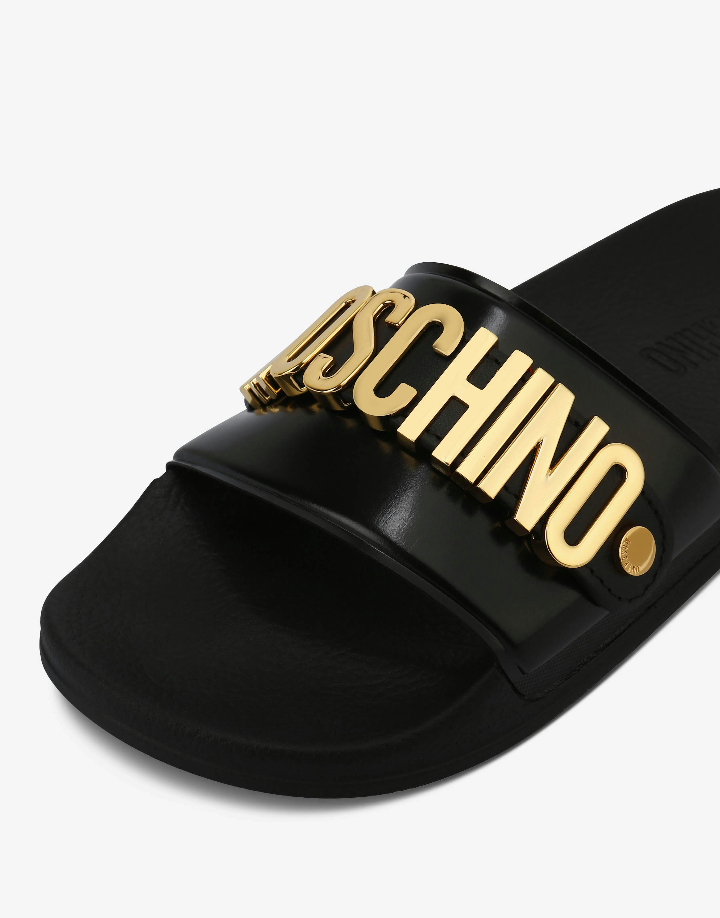 Slide sandal in PVC con logo Lettering 2