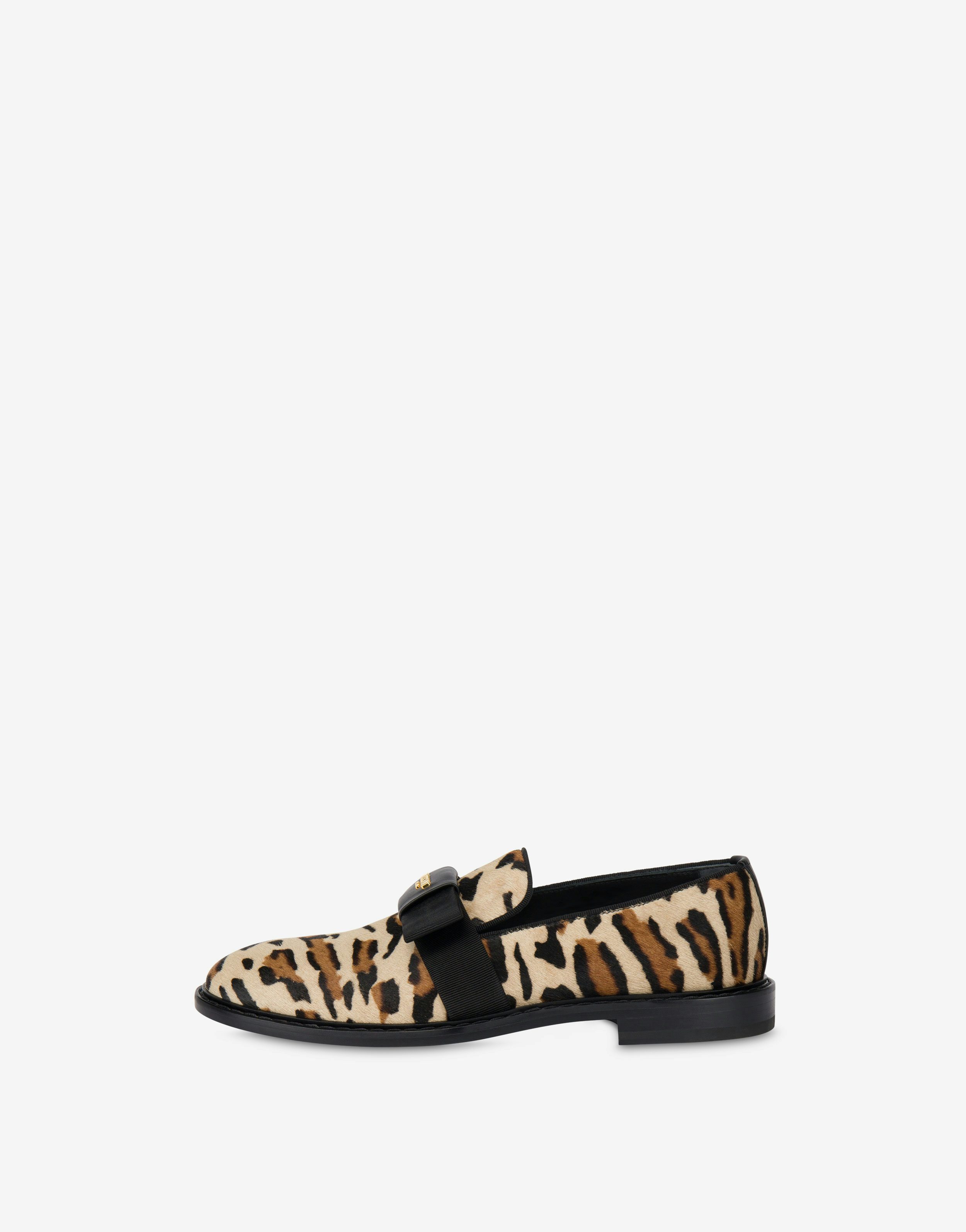 Leopard Print pony hair loafers 0