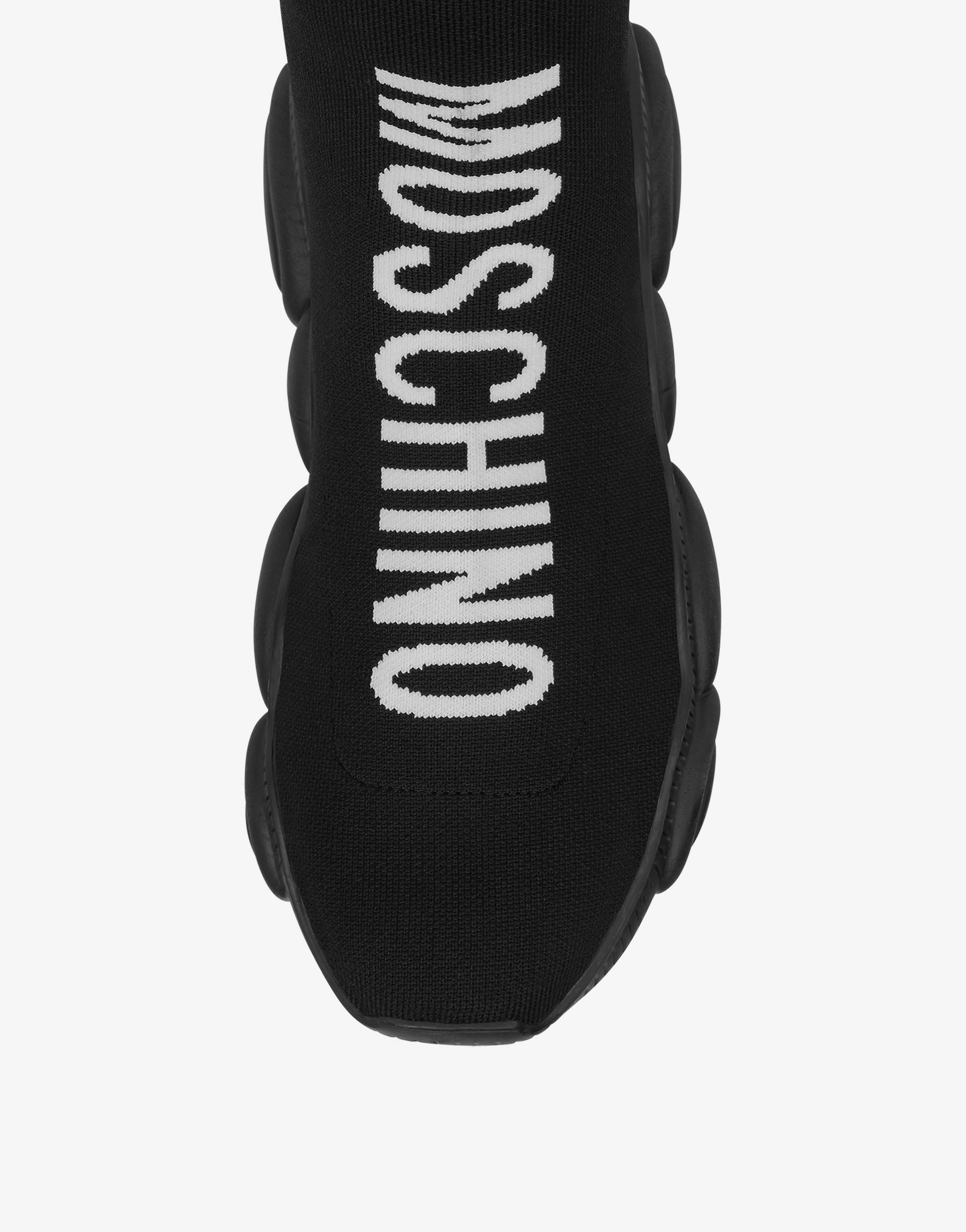 Slip on high sneakers con logo 3