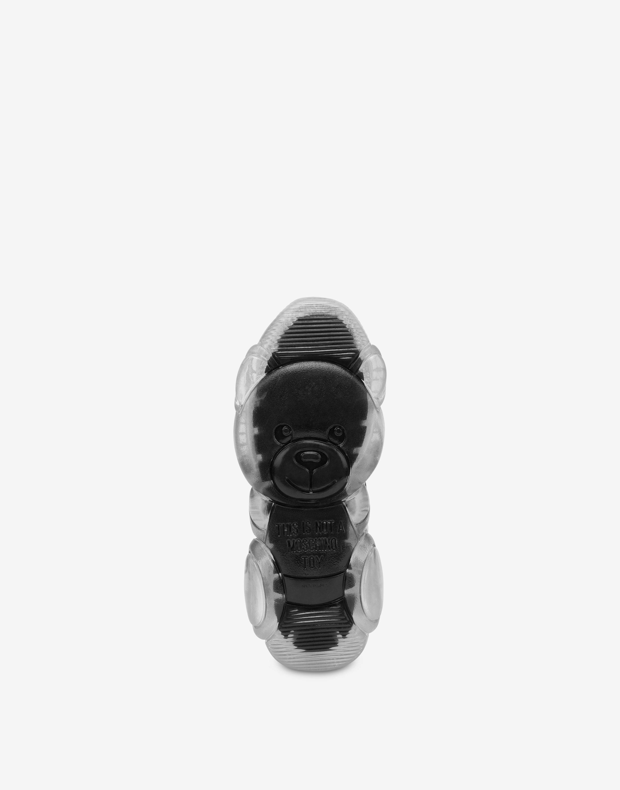 Teddy shoes in rete nera con suola trasparente 2