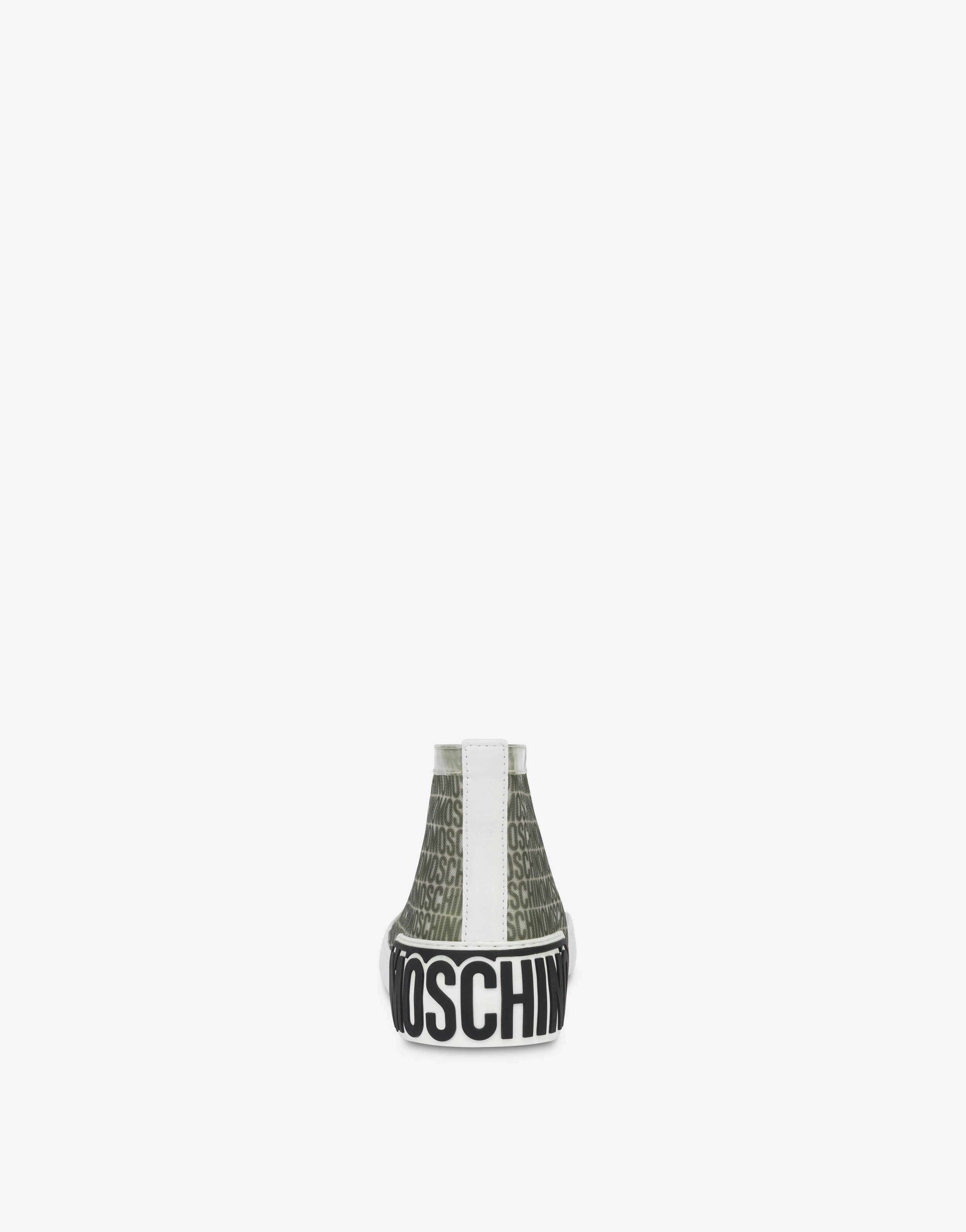 High sneakers aus Mesh Allover Logo 1