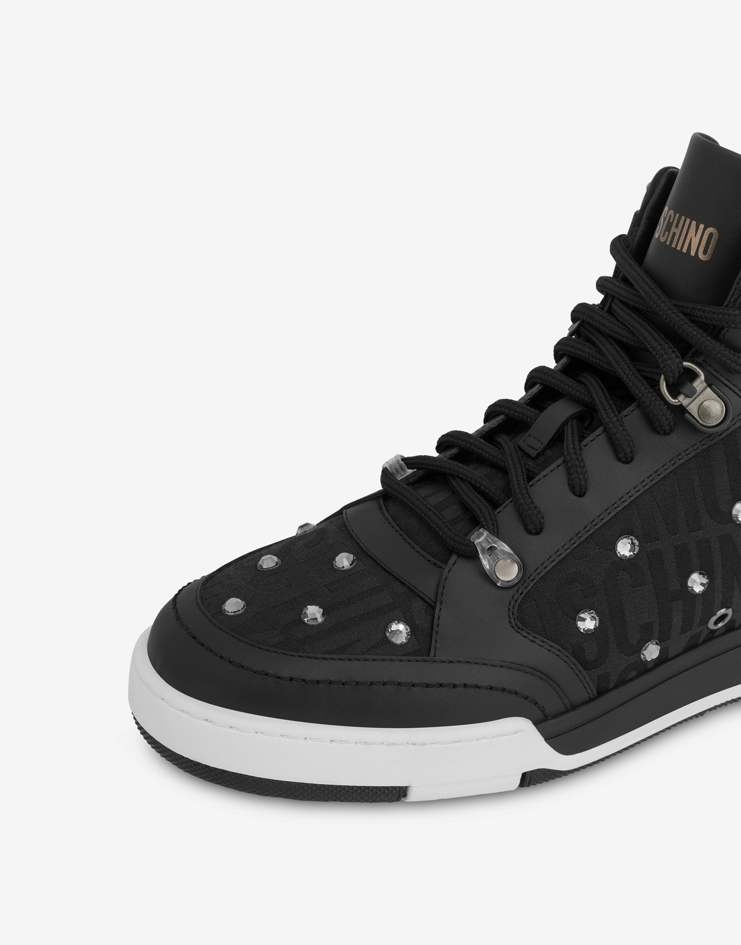 Allover Logo high-top sneakers with rhinestones 2