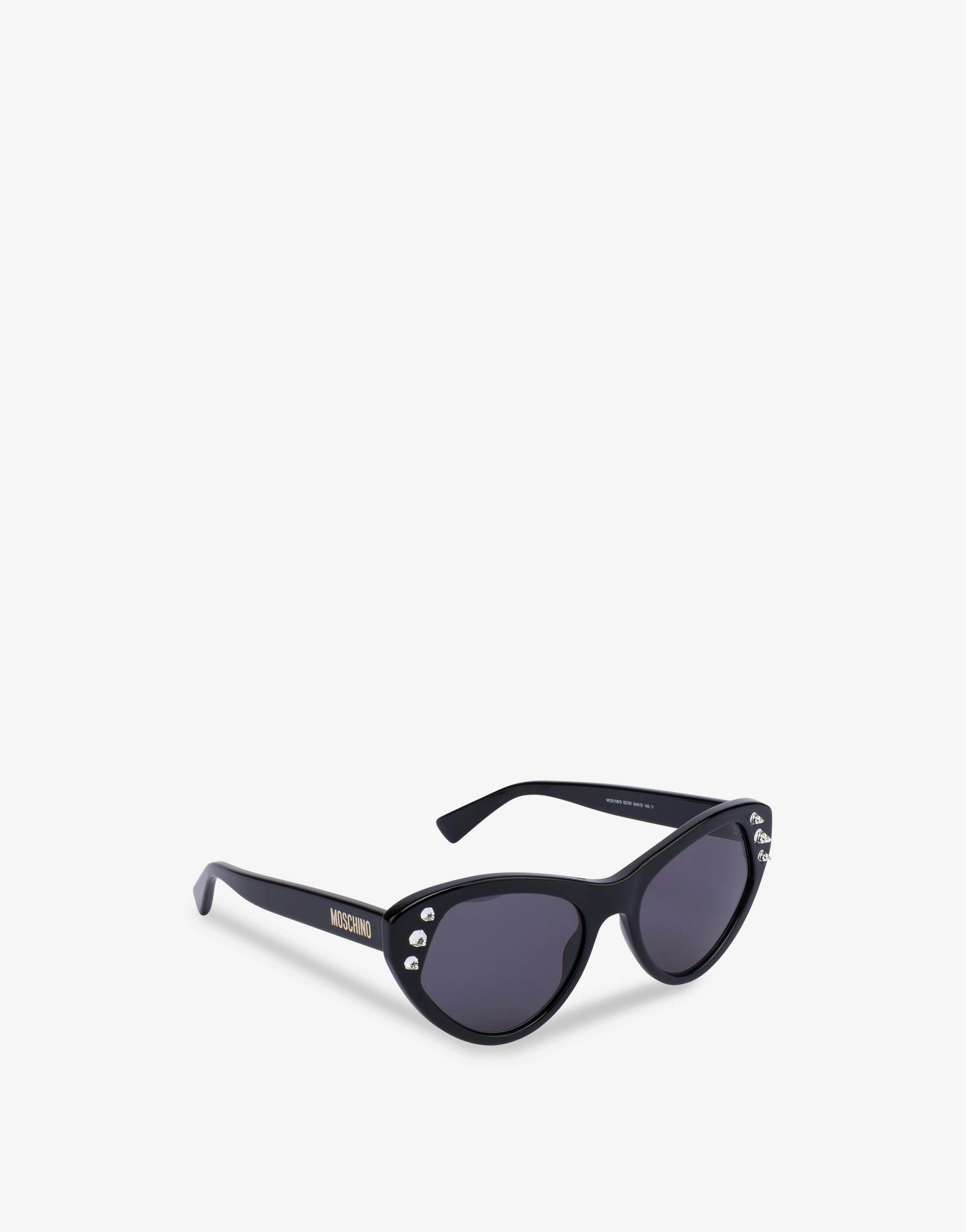Cat-Eye-Sonnenbrille mit Strasssteinen 0