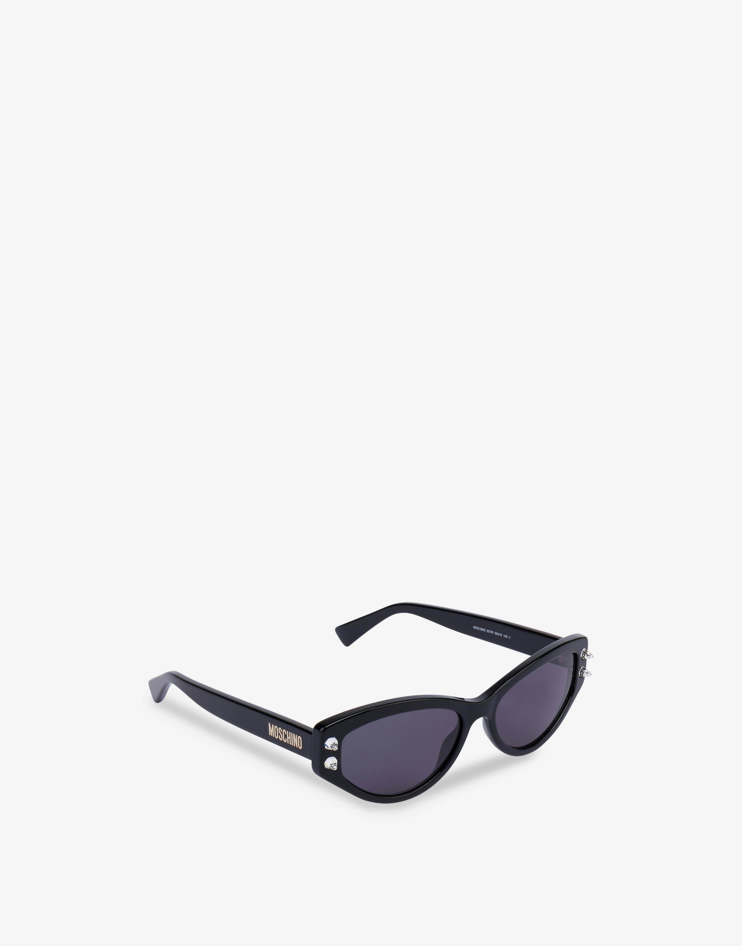 Cat-Eye-Sonnenbrille mit Strasssteinen 0