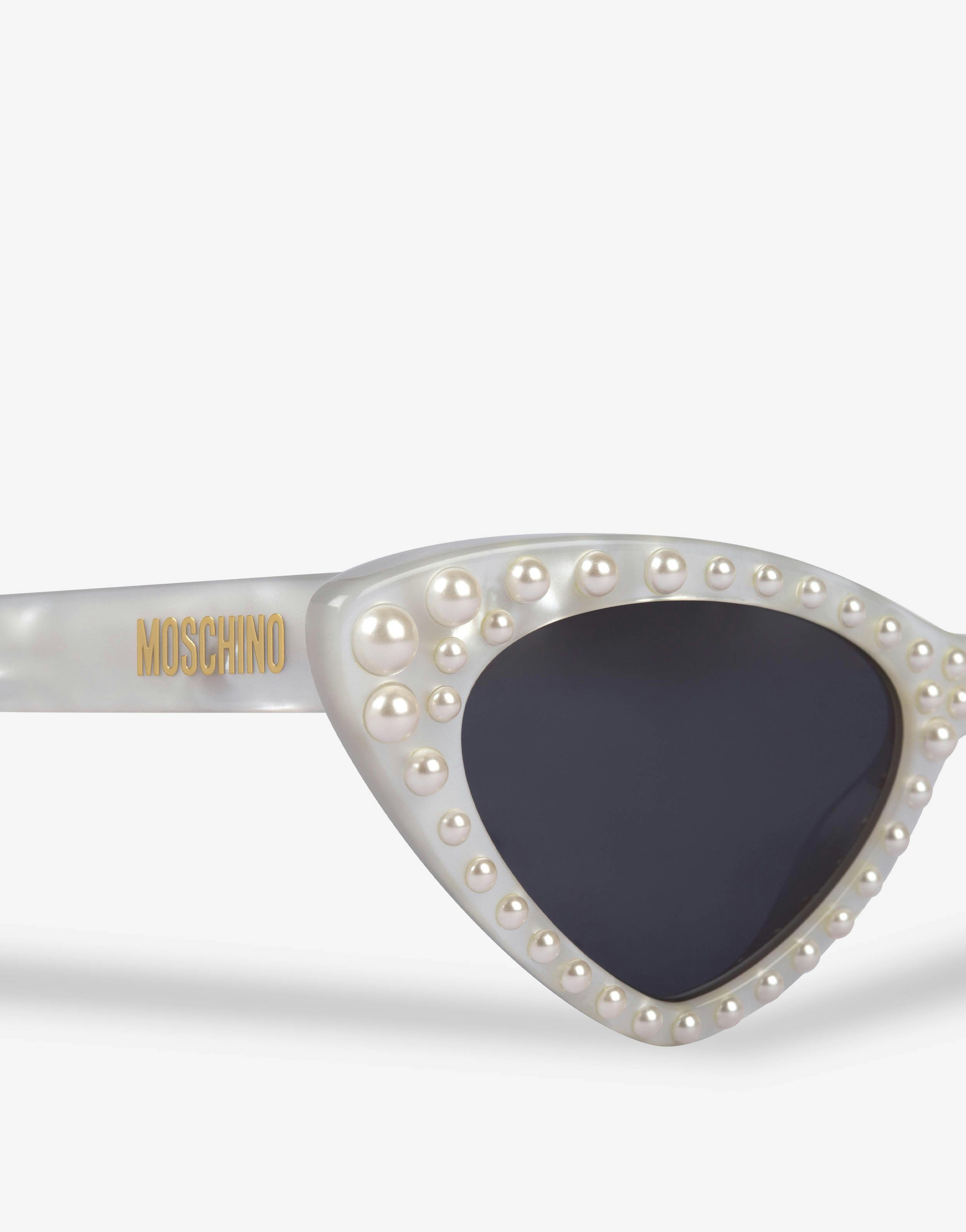 Cat-Eye-Sonnenbrille mit Perlen 1