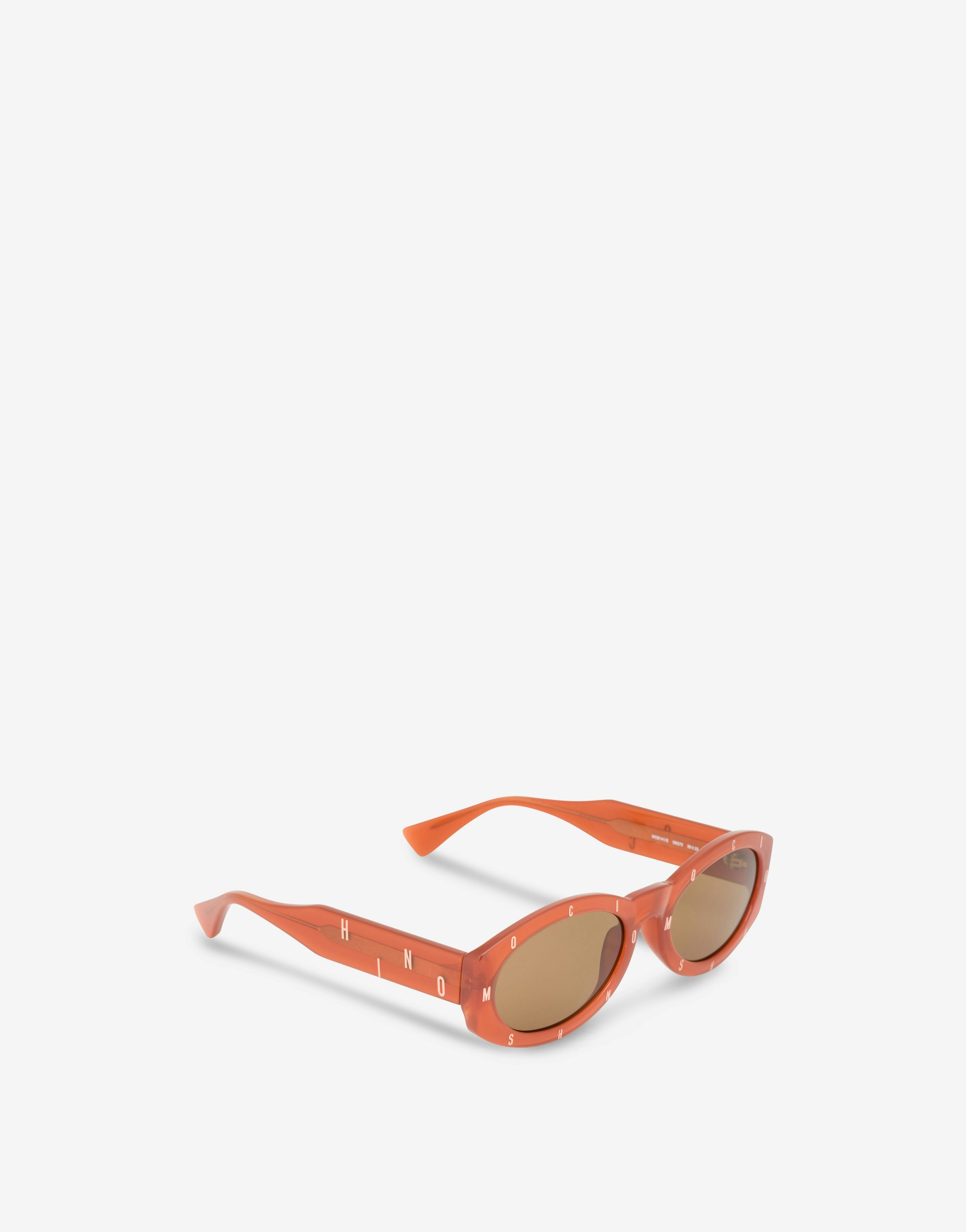Metal Logo Letters oval sunglasses 0
