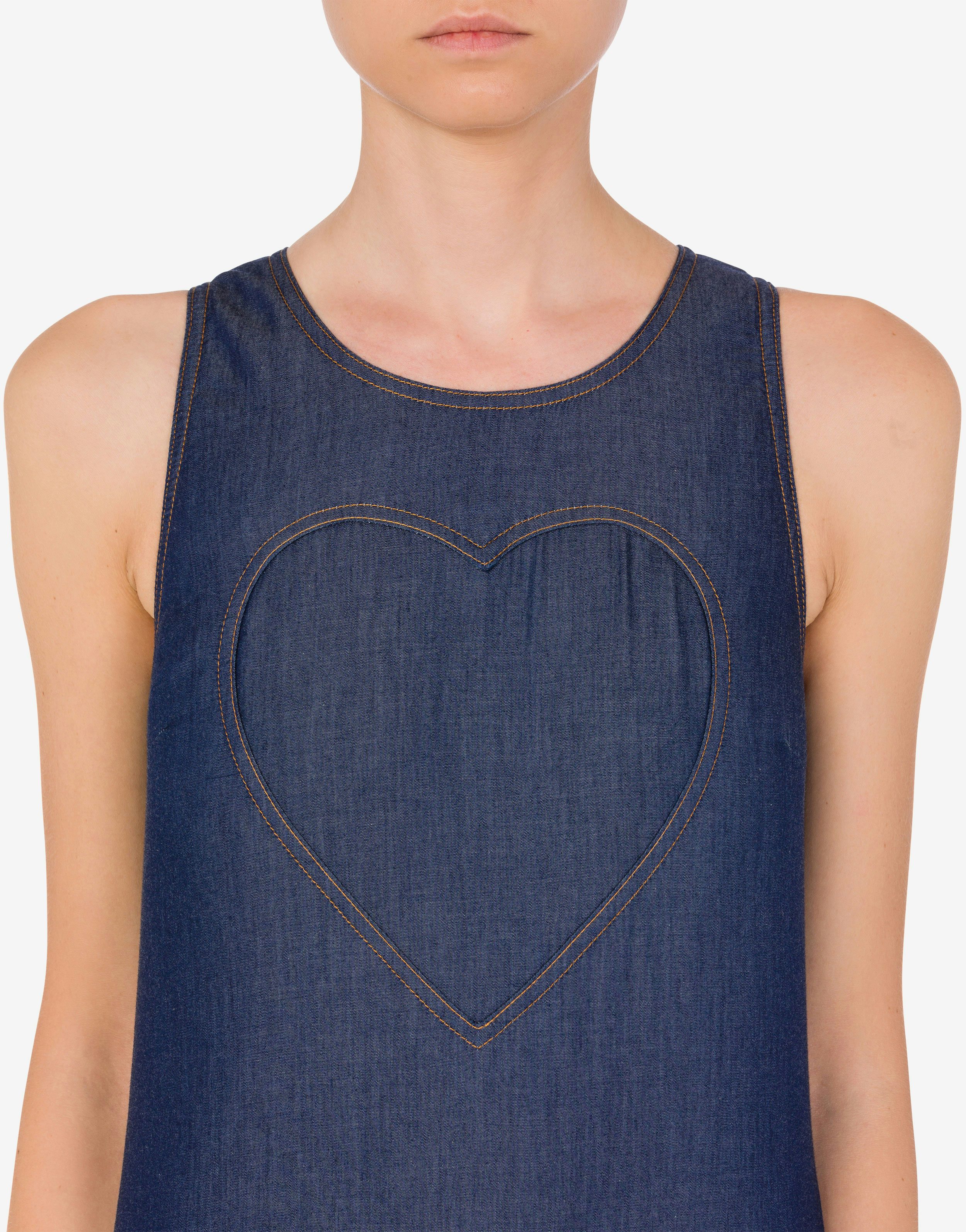 Chambray Stitched Heart dress 2