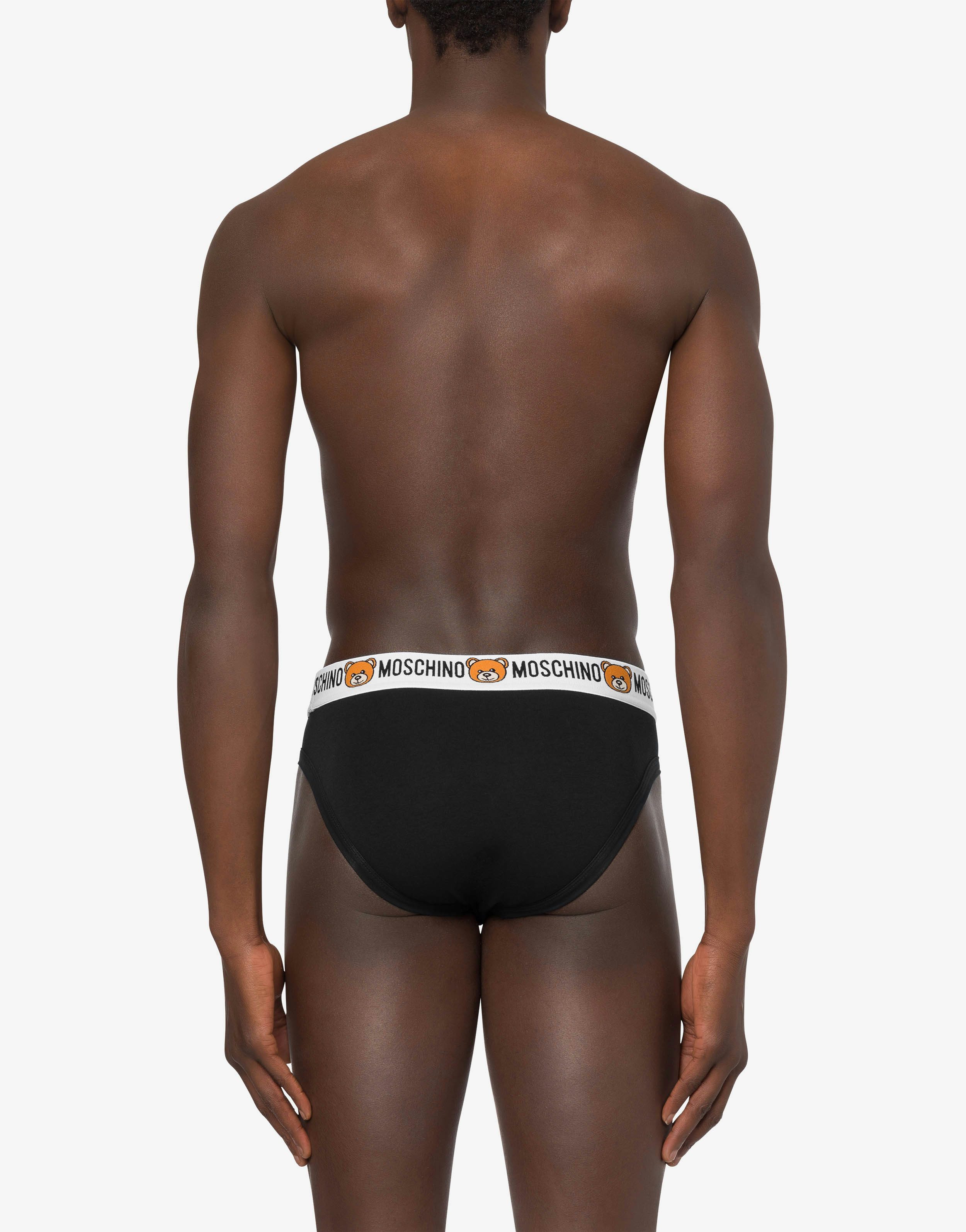 Cotton jersey briefs with Moschino Teddy Bear 1