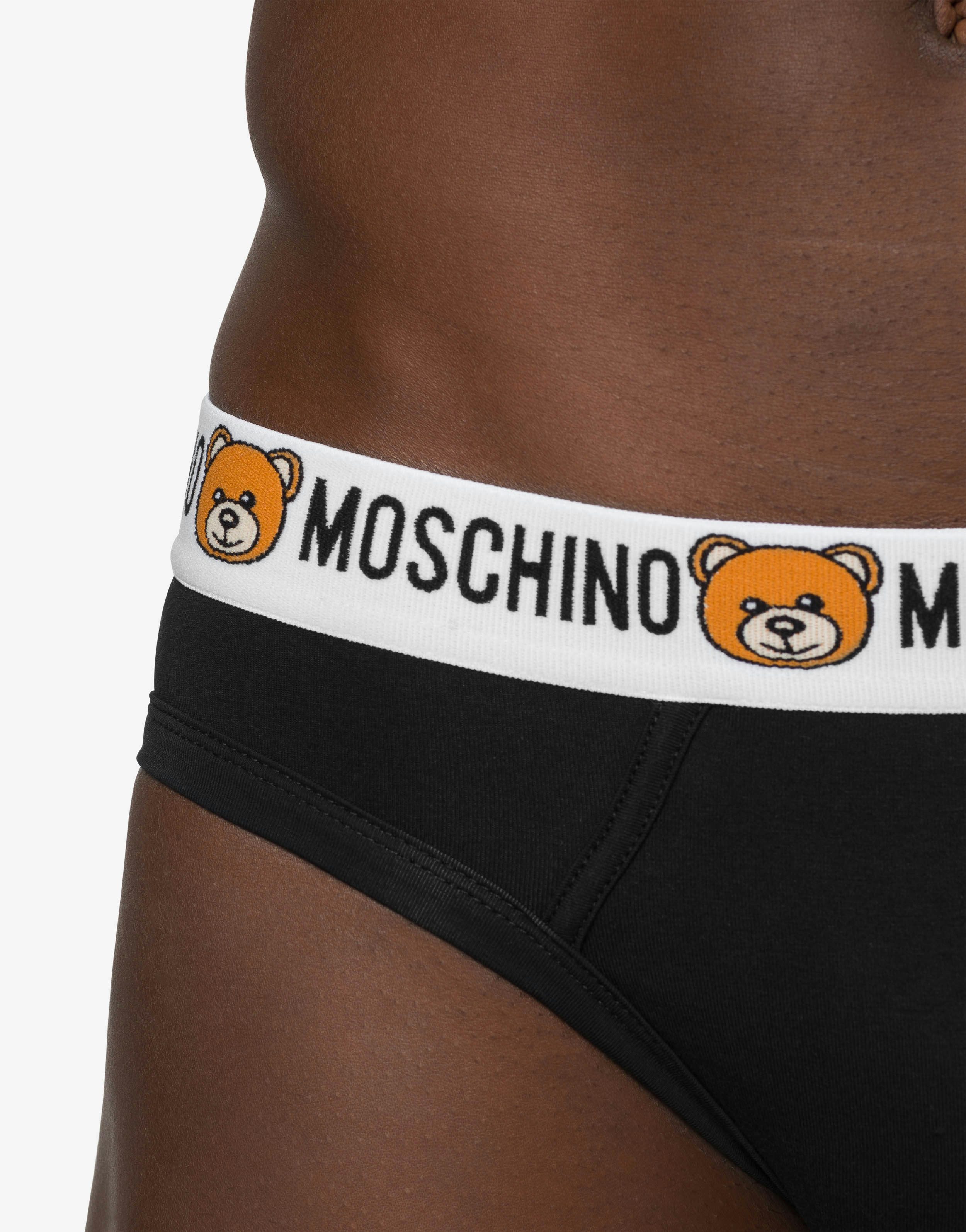 Cotton jersey briefs with Moschino Teddy Bear 2