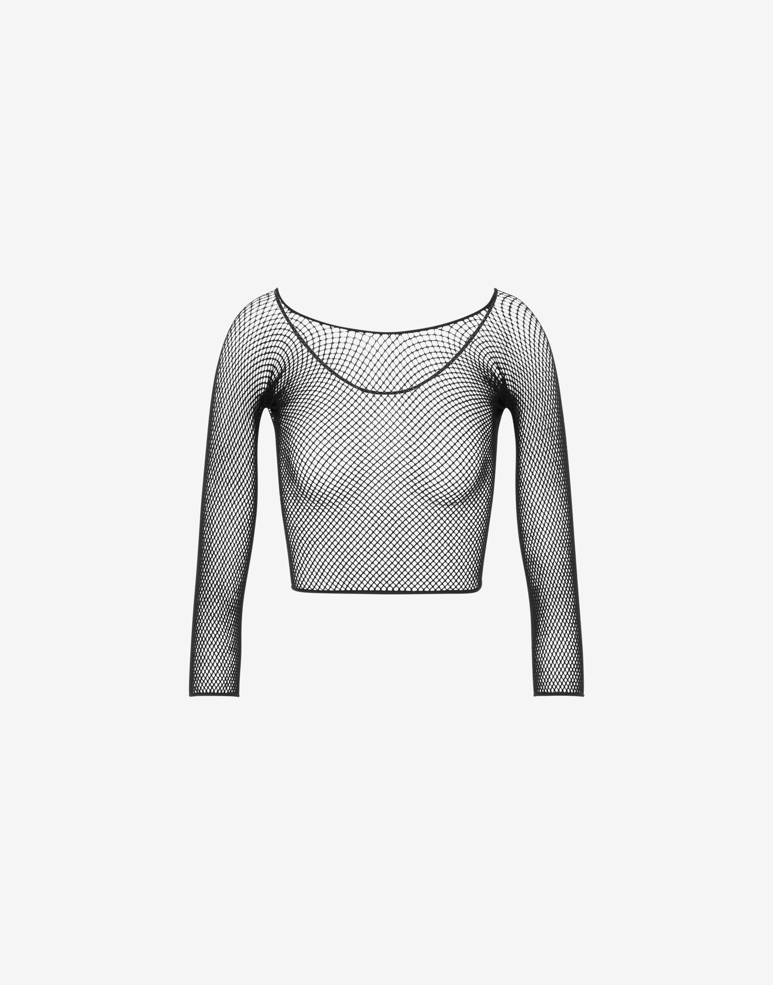 Moschino Mesh-Crop-Top powered by Wolford