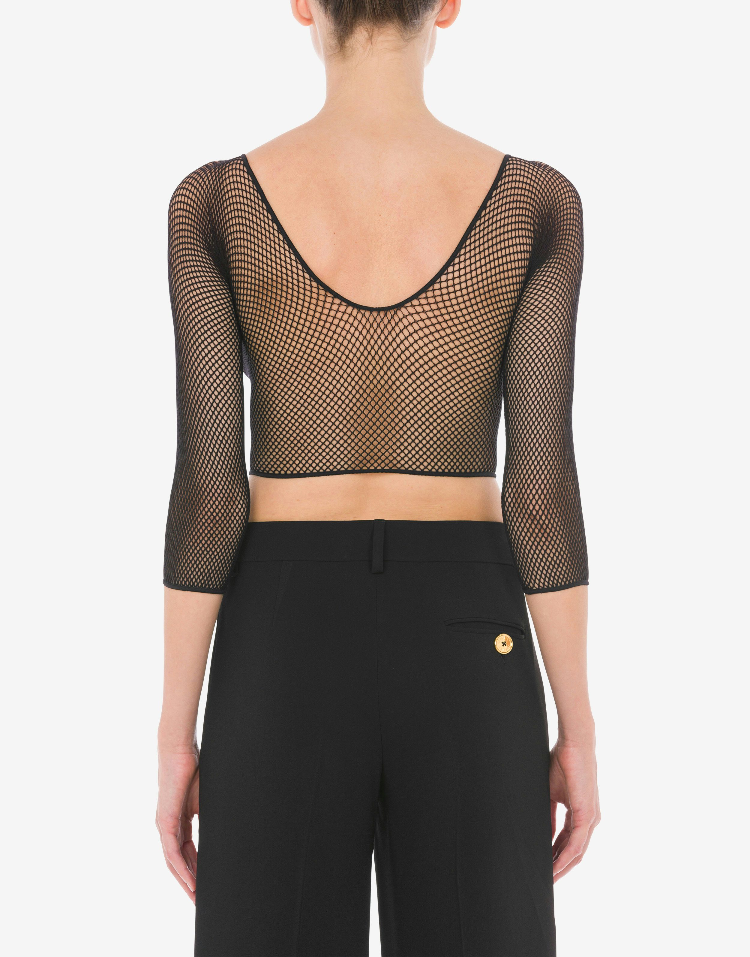 Moschino Mesh-Crop-Top powered by Wolford 1